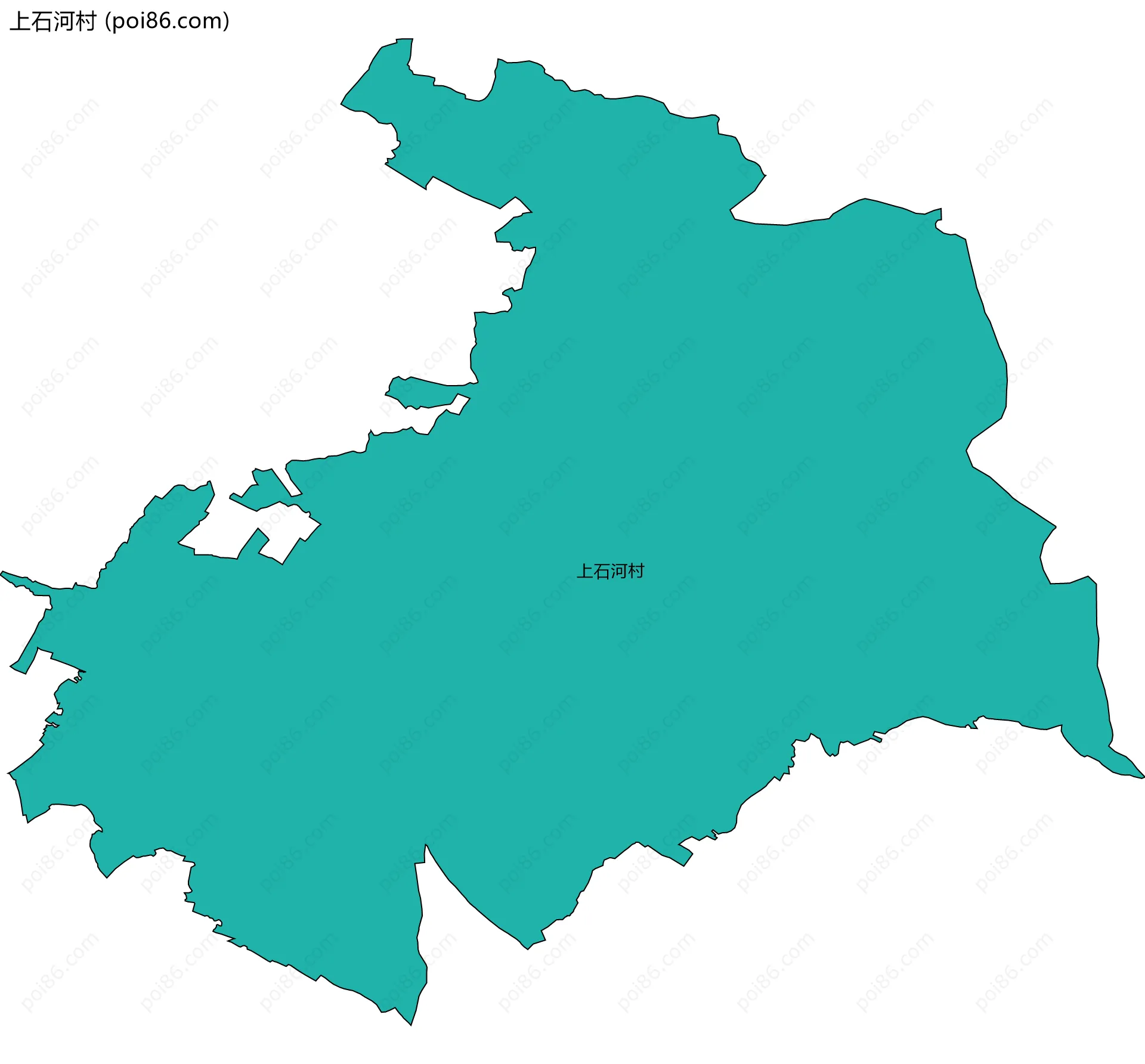 上石河村边界地图