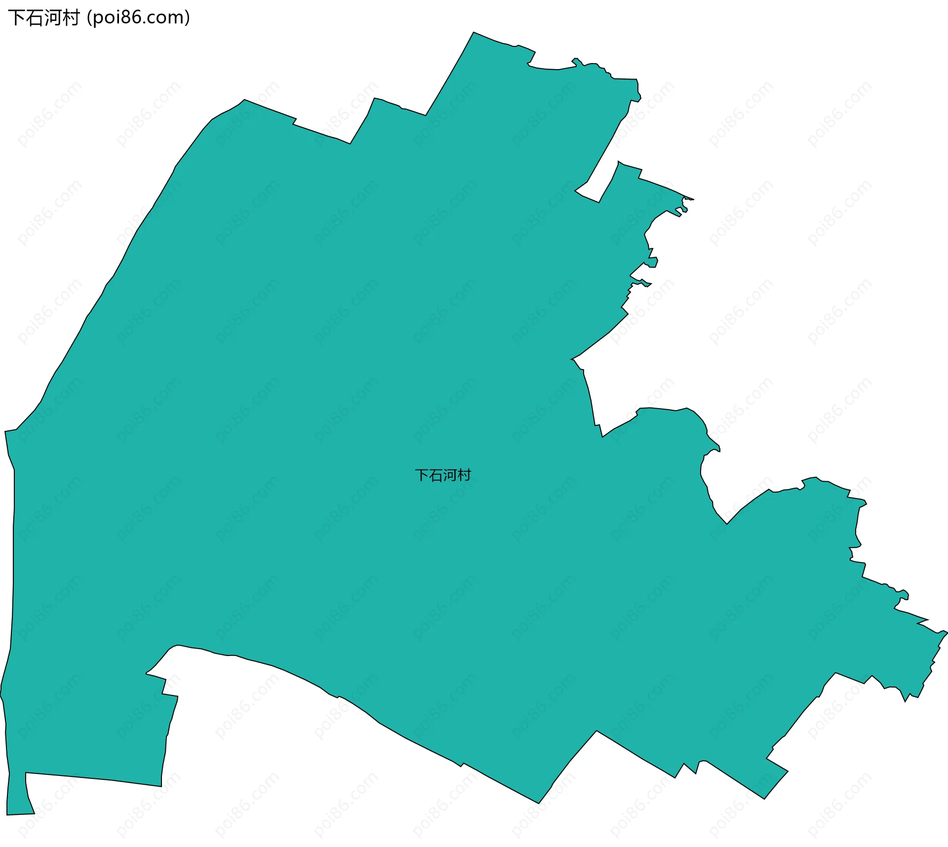 下石河村边界地图
