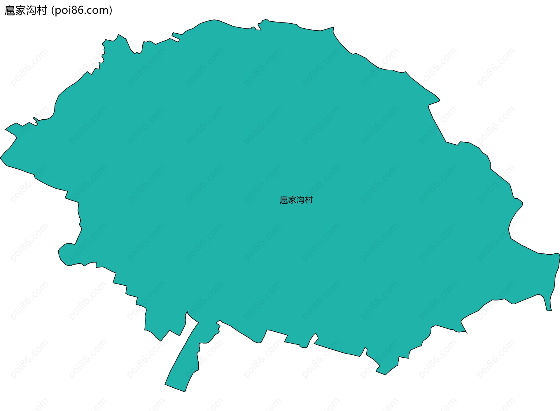 扈家沟村边界地图