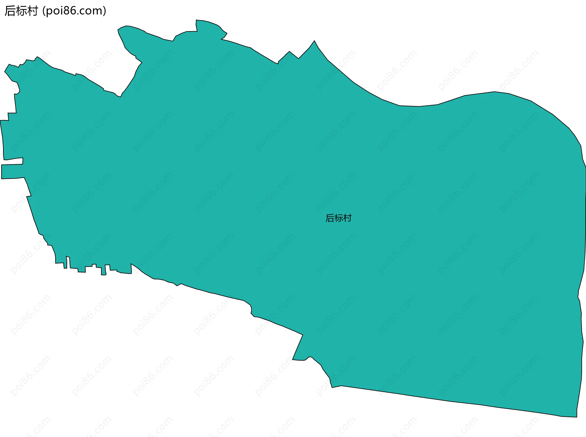后标村边界地图