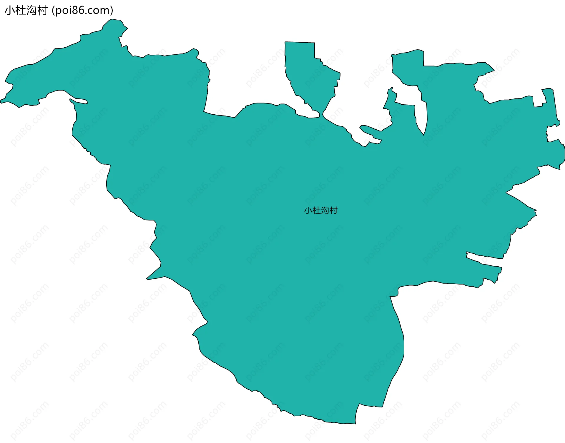 小杜沟村边界地图