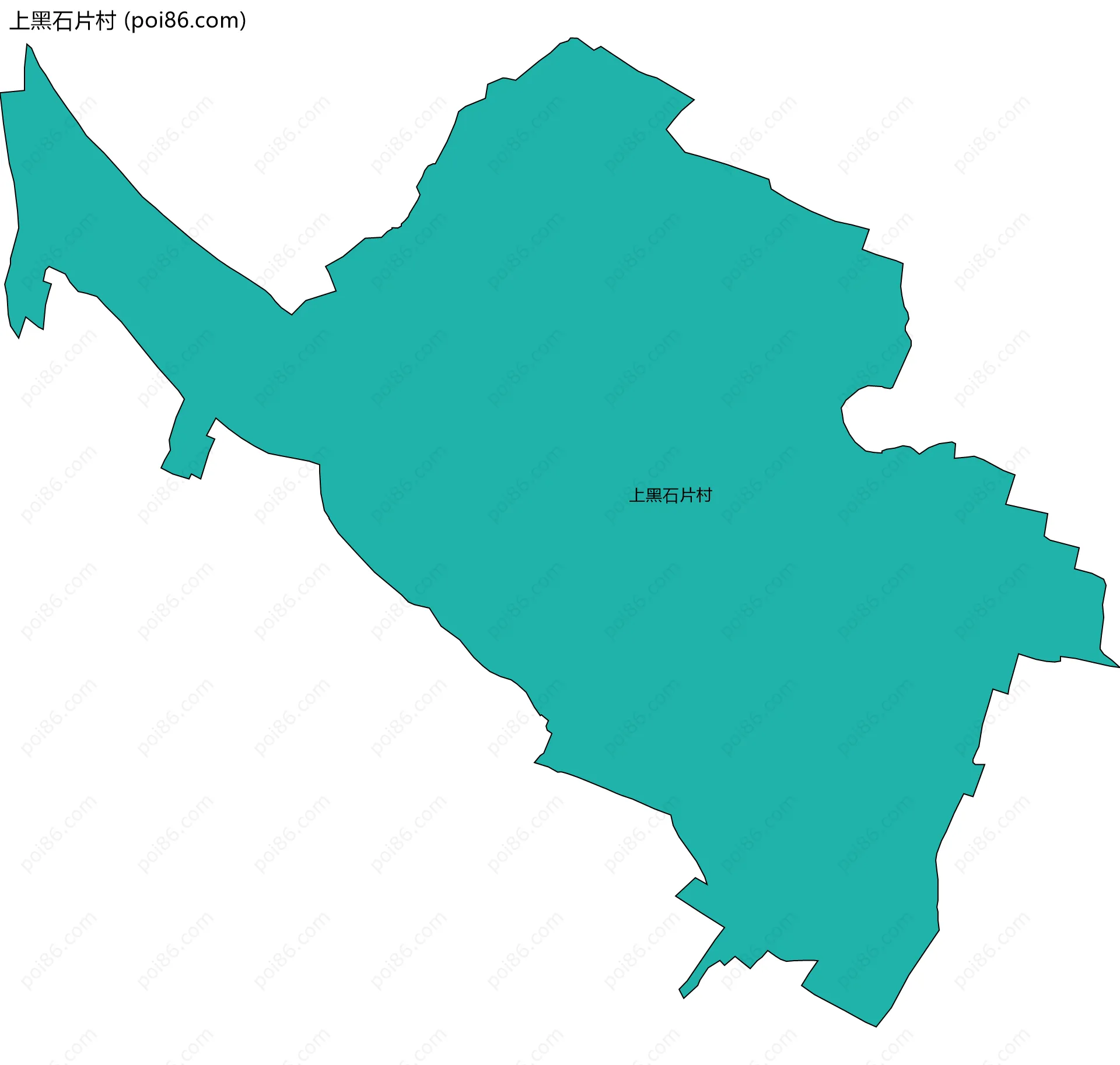 上黑石片村边界地图