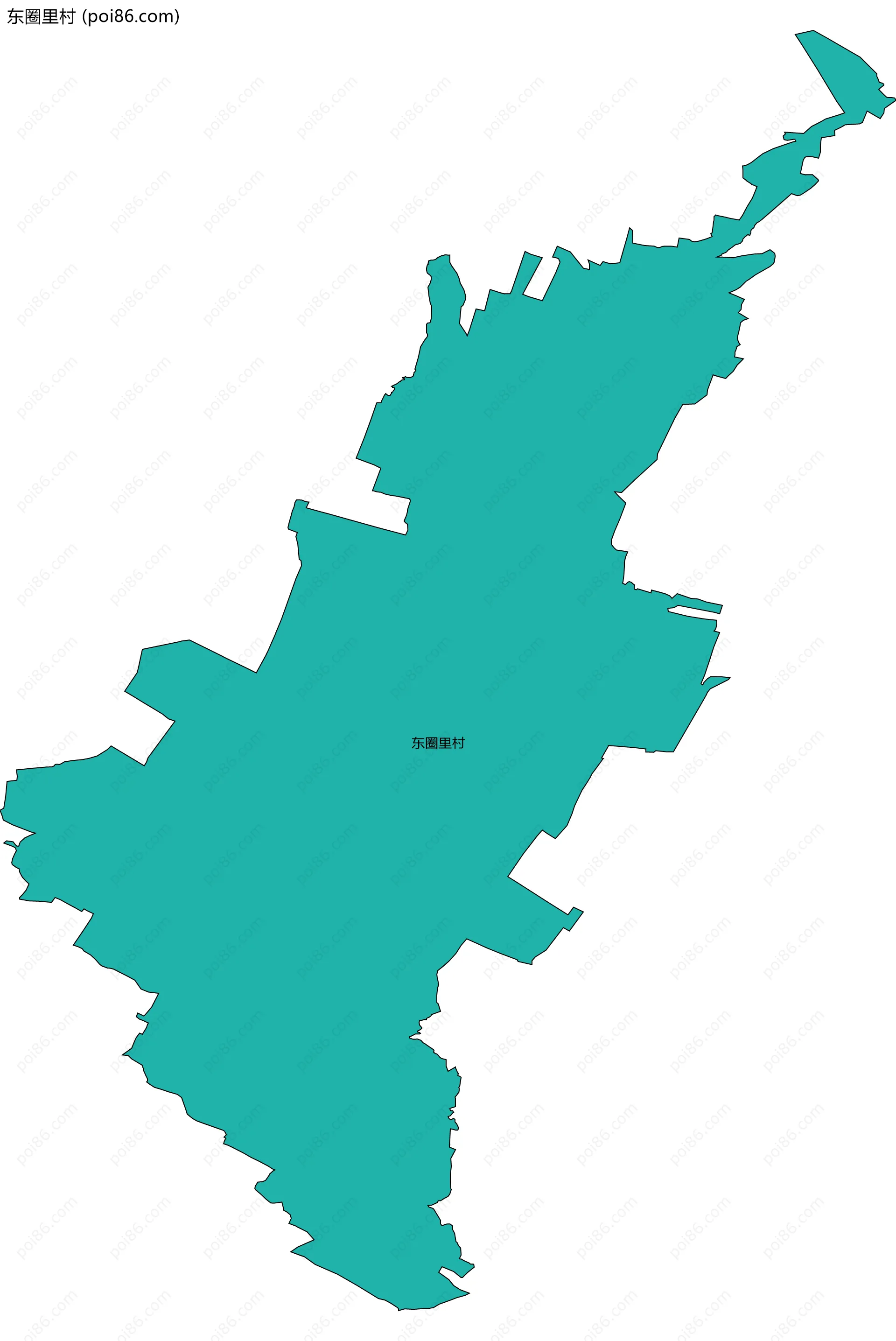 东圈里村边界地图
