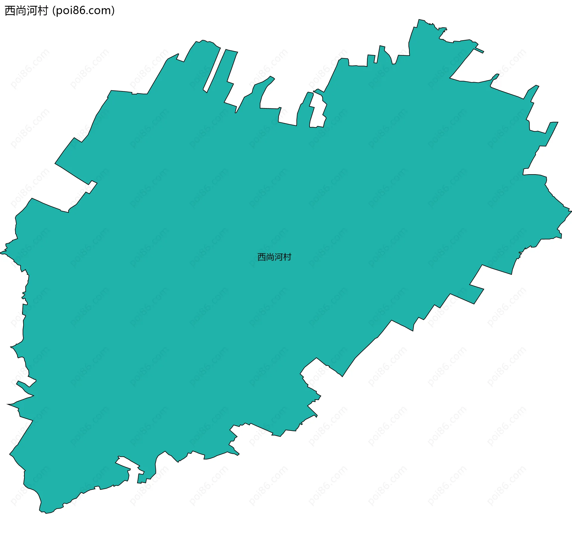 西尚河村边界地图