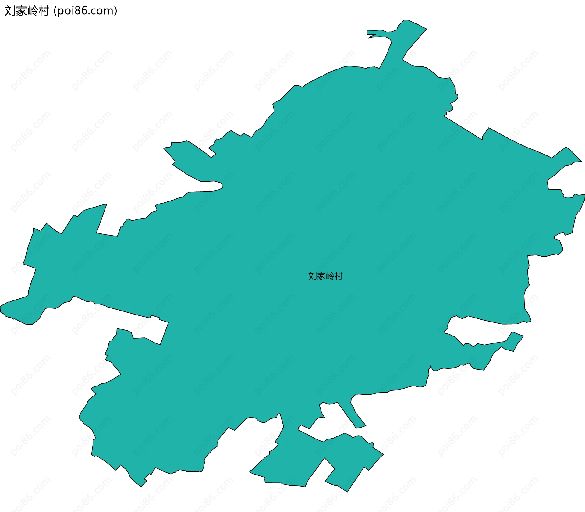 刘家岭村边界地图