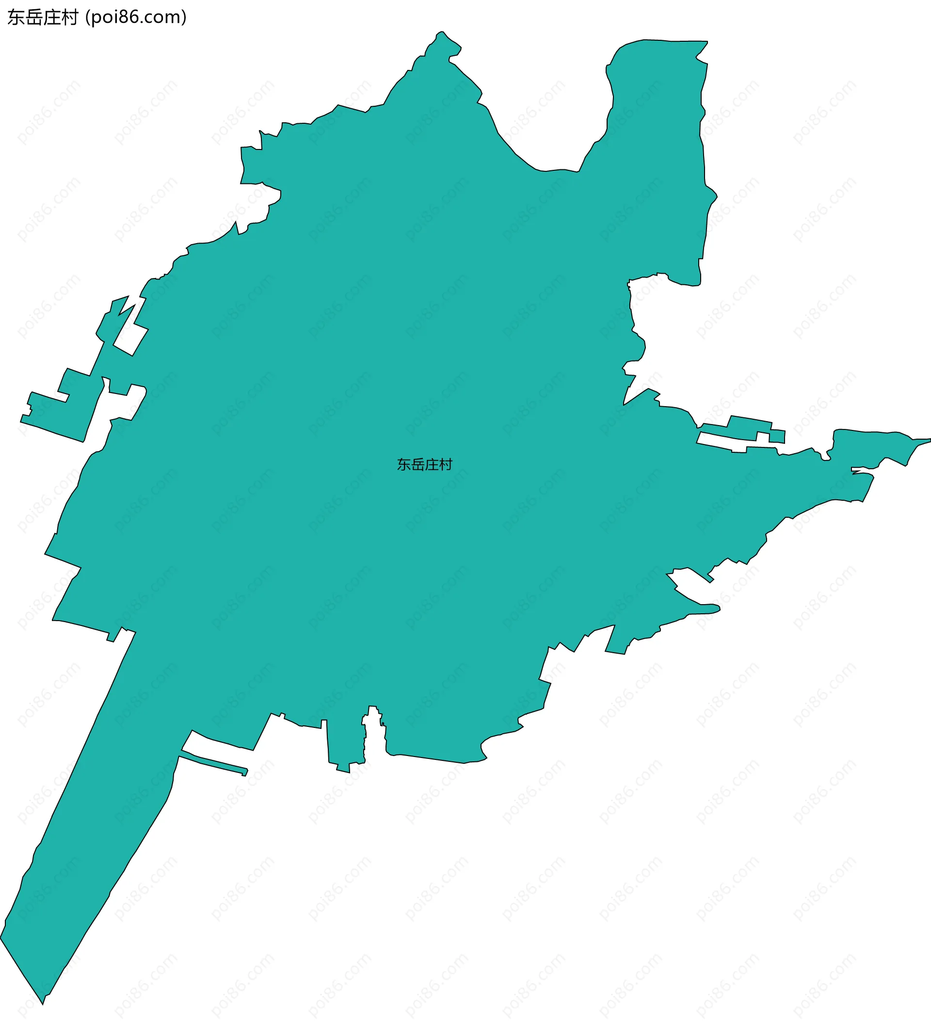 东岳庄村边界地图