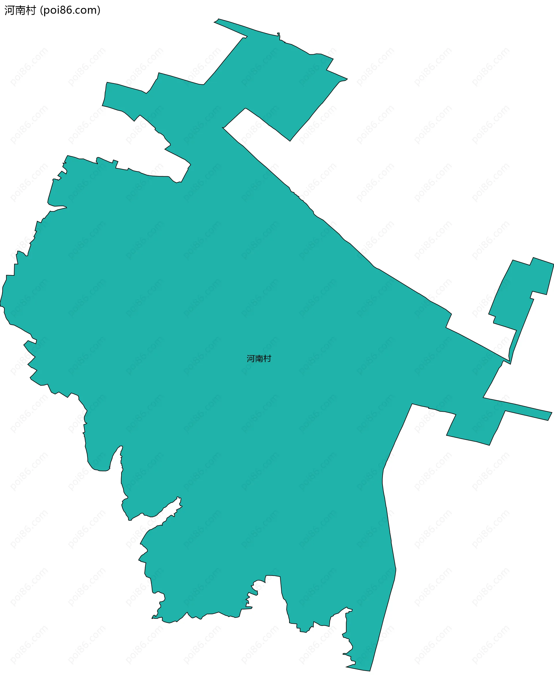 河南村边界地图