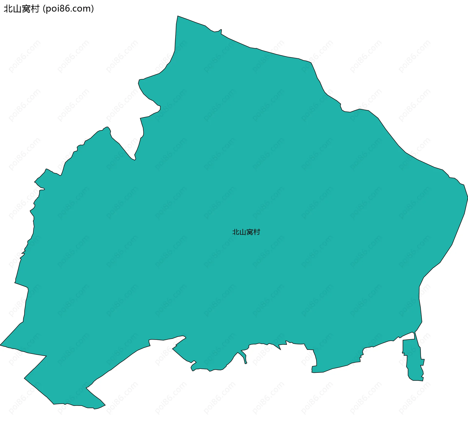 北山窝村边界地图