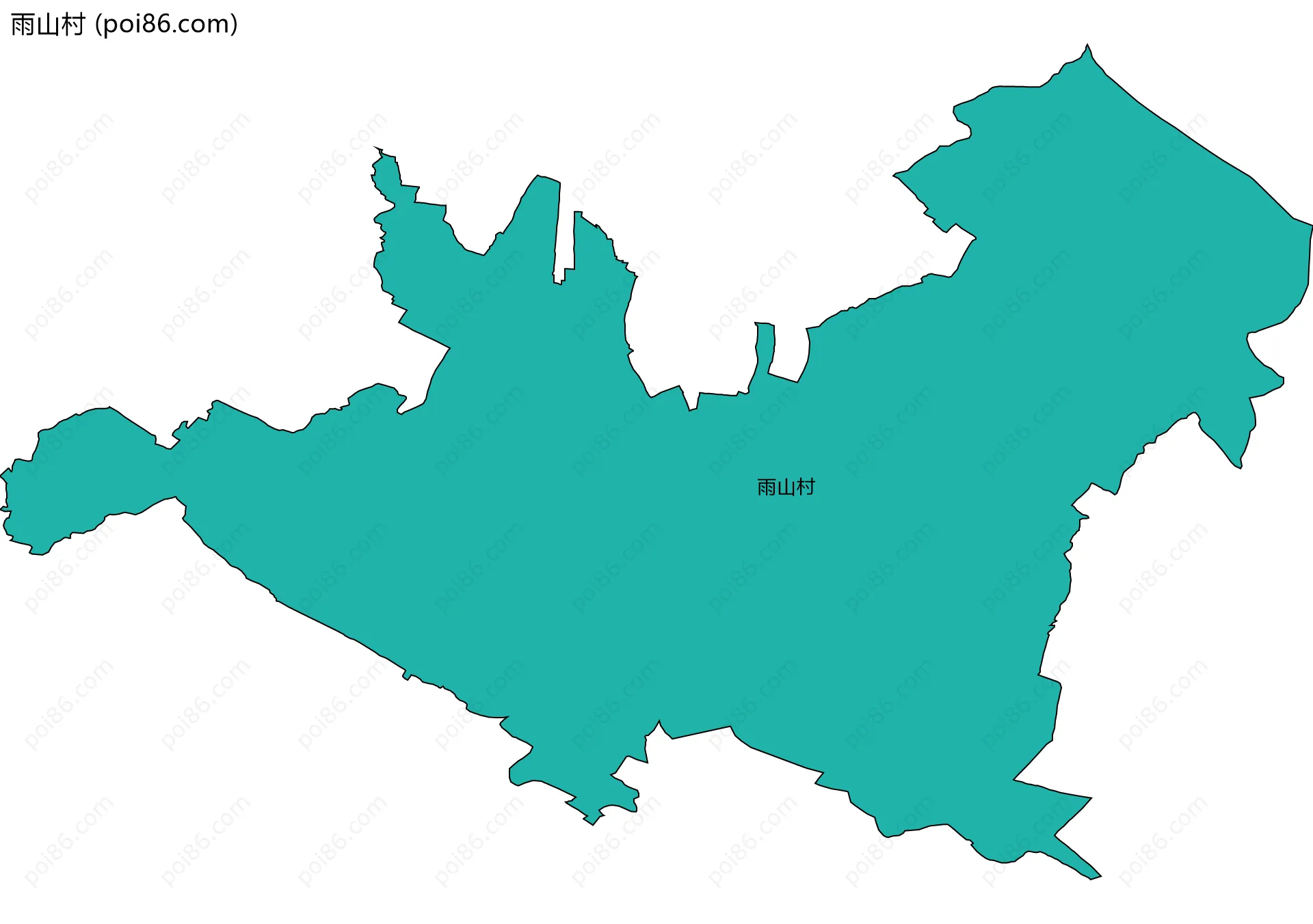 雨山村边界地图