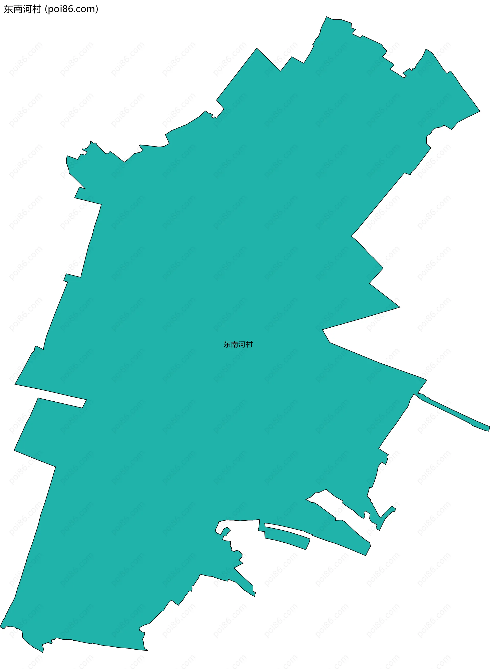东南河村边界地图