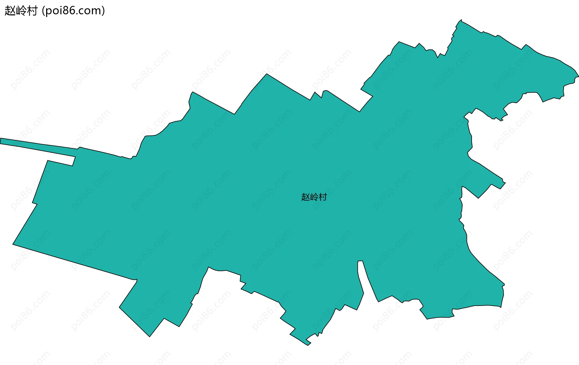 赵岭村边界地图
