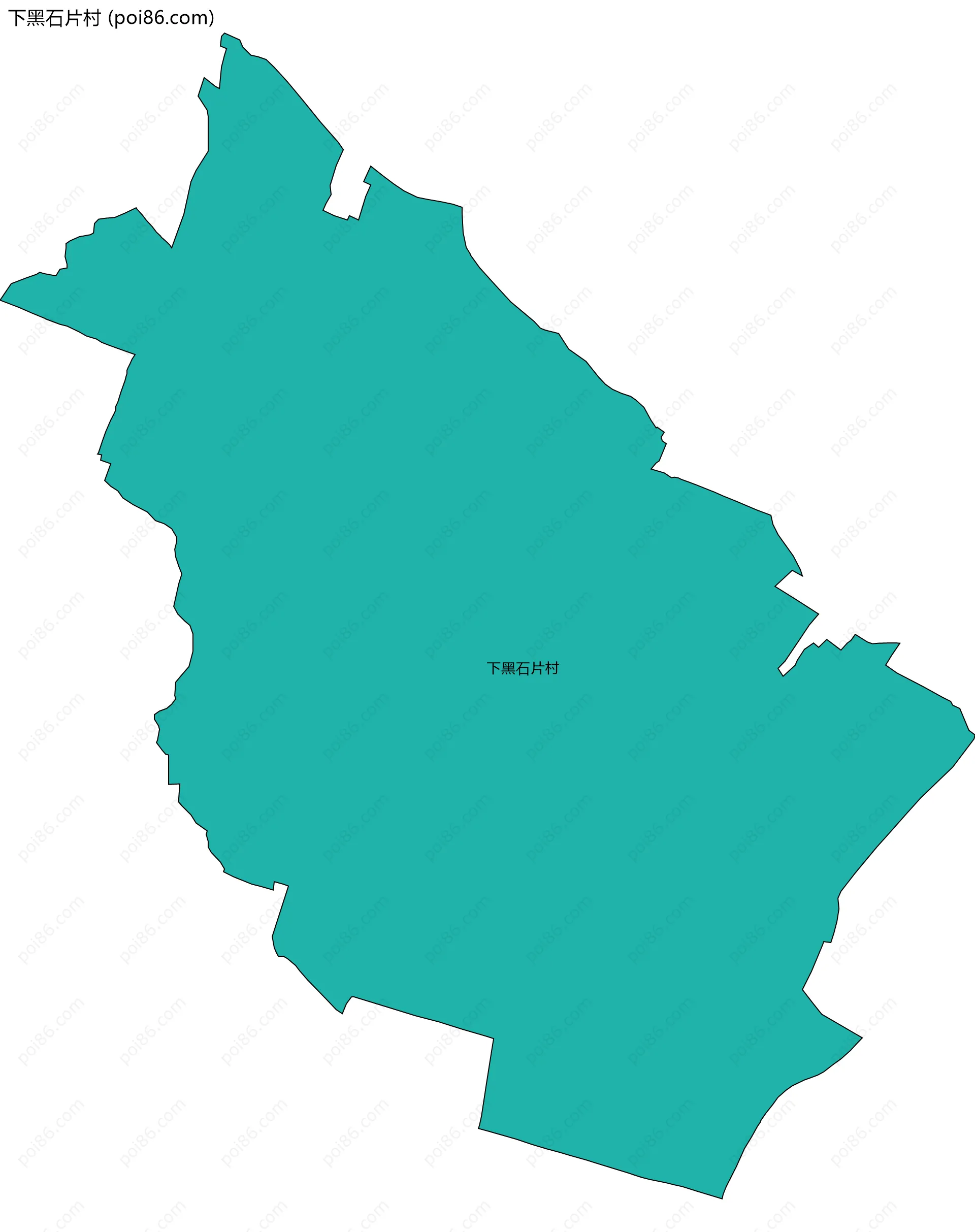 下黑石片村边界地图