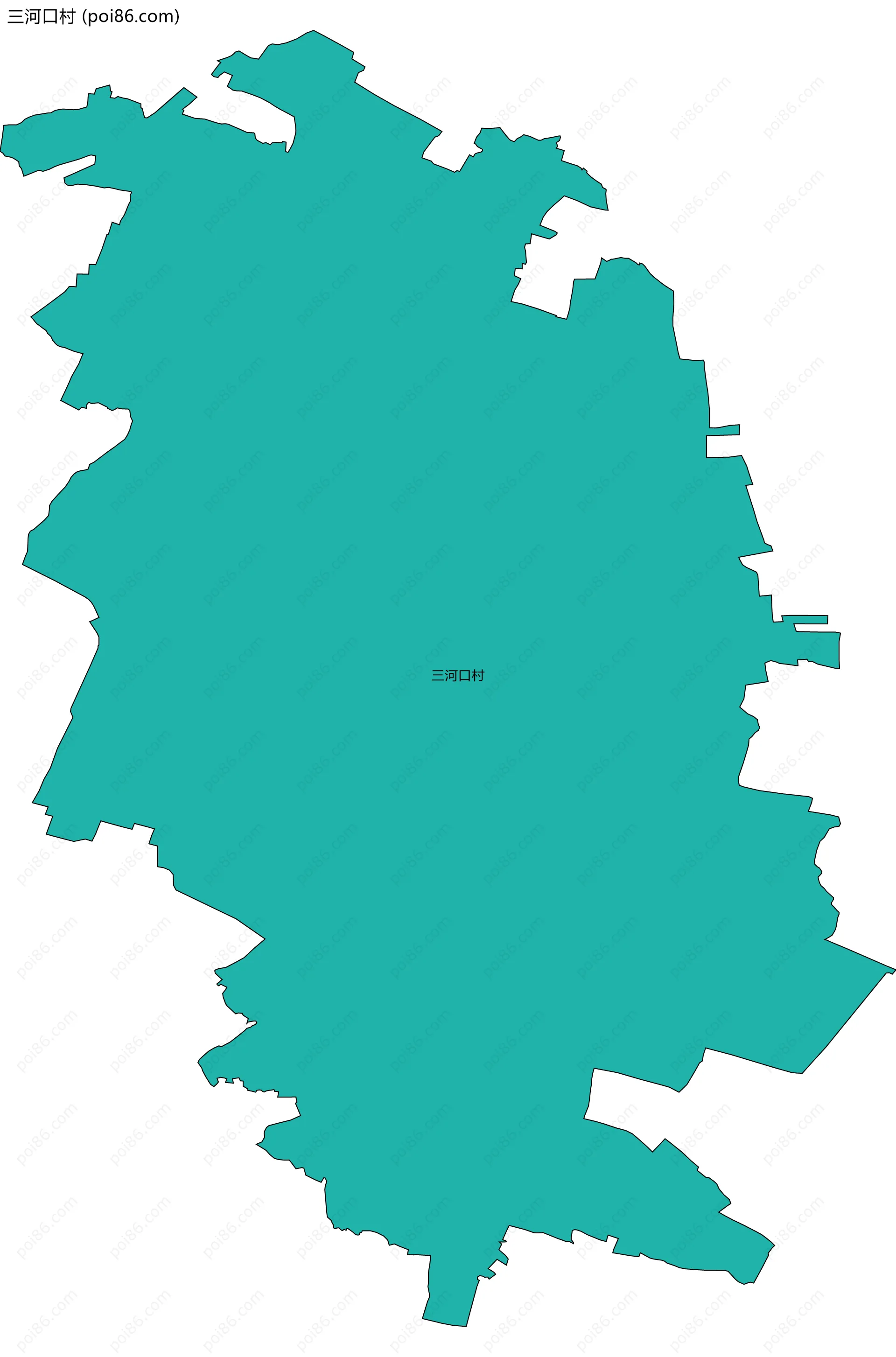 三河口村边界地图