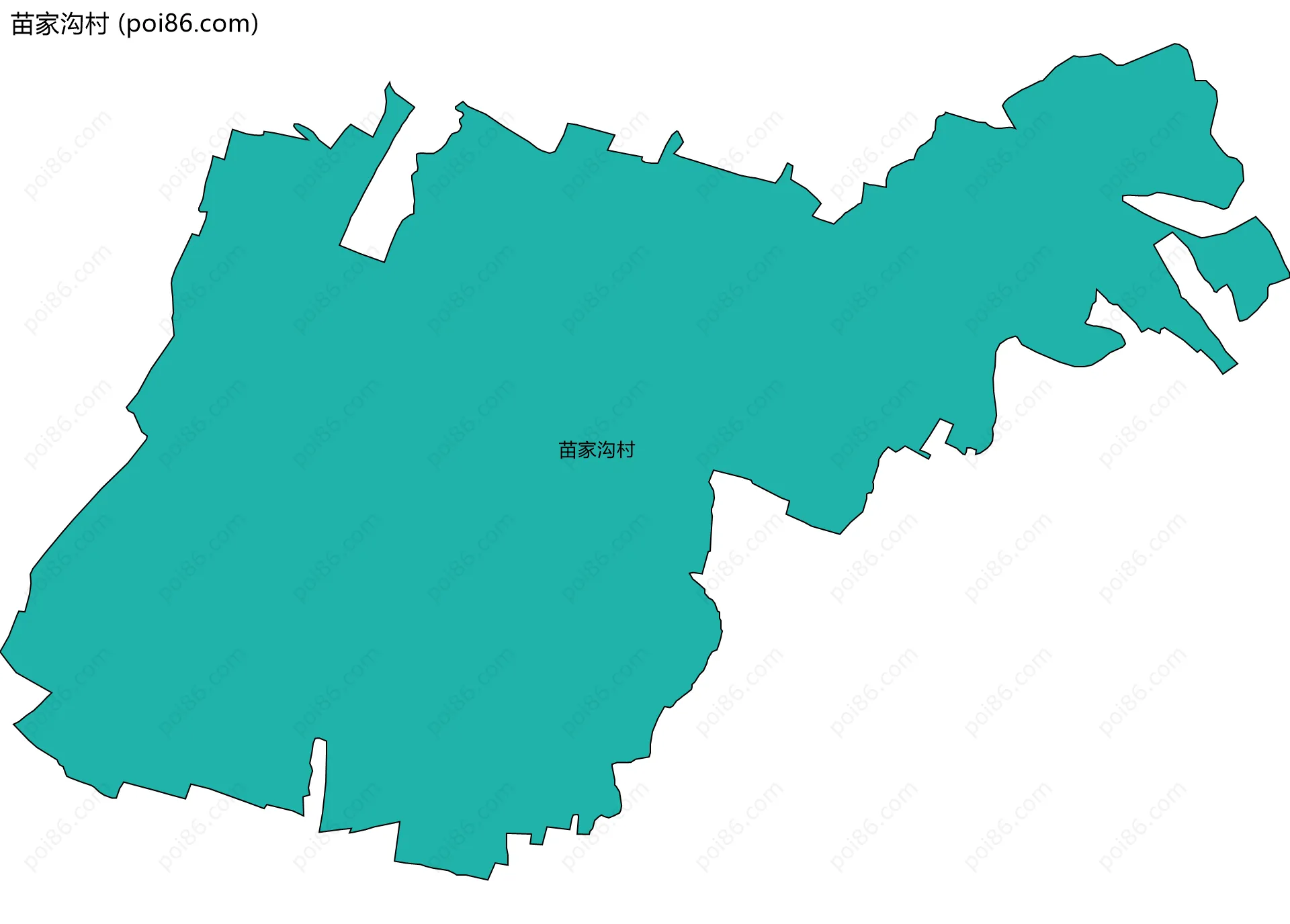 苗家沟村边界地图