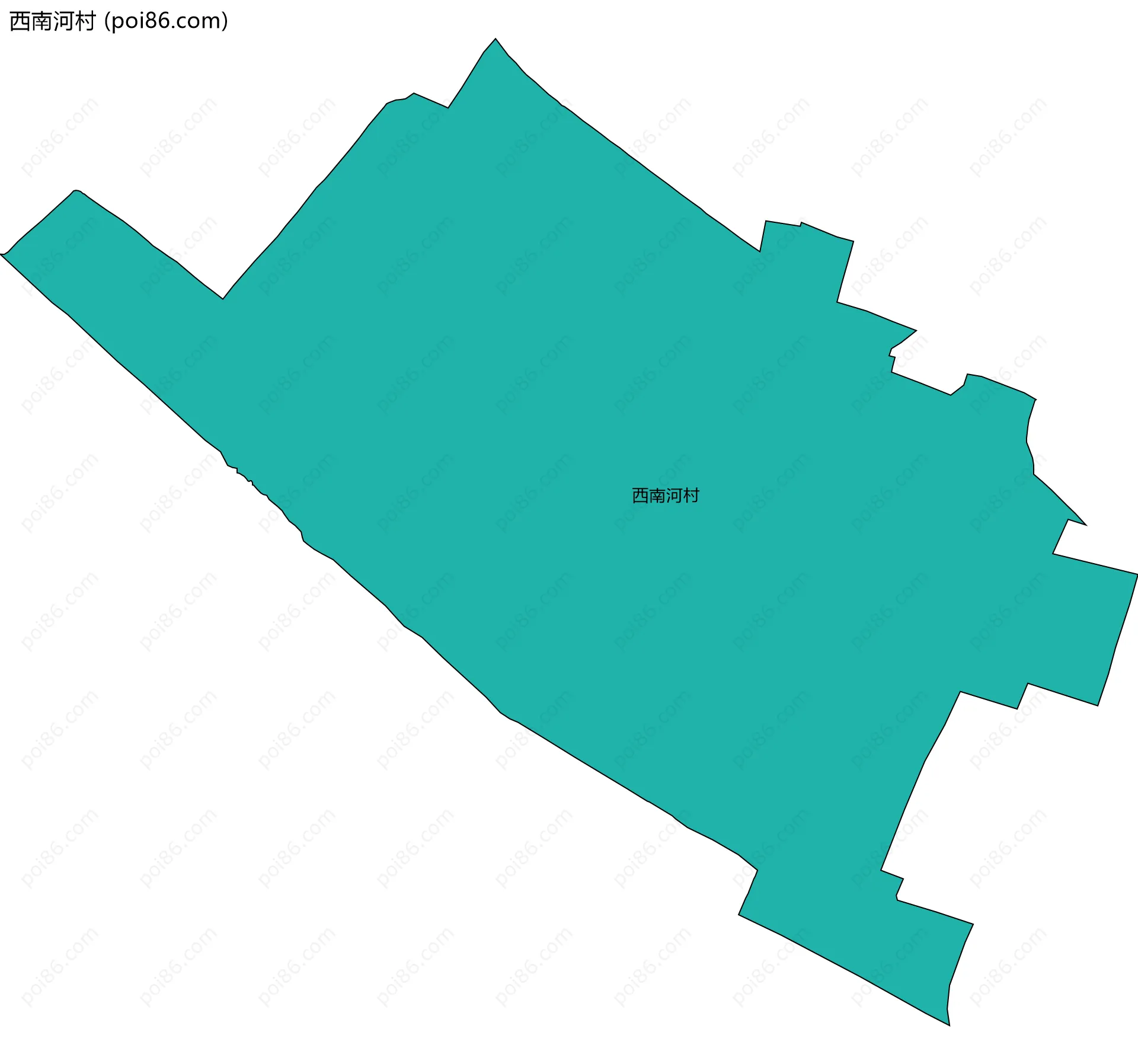 西南河村边界地图