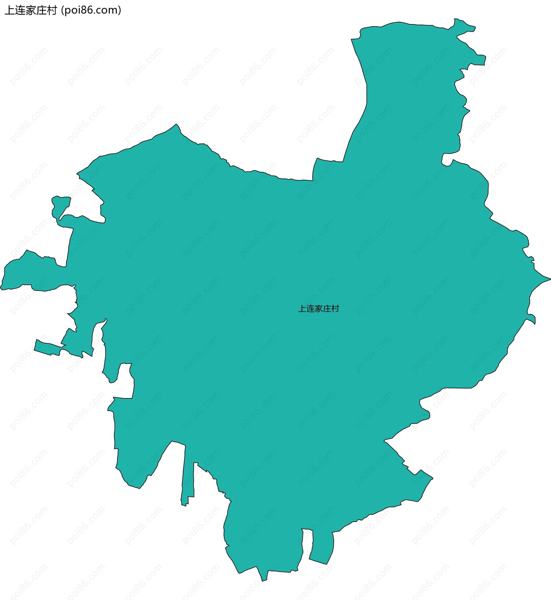 上连家庄村边界地图