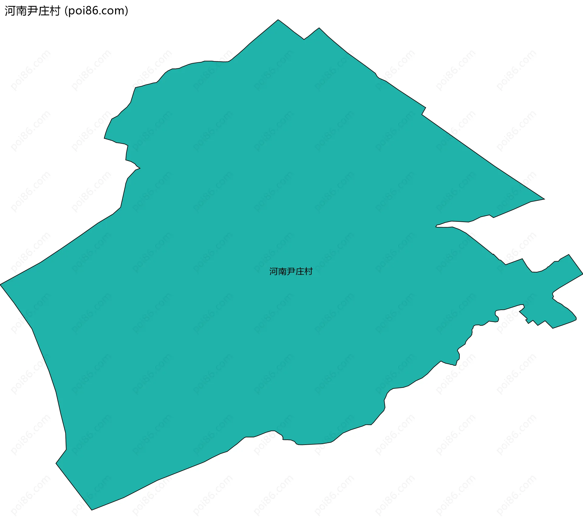 河南尹庄村边界地图