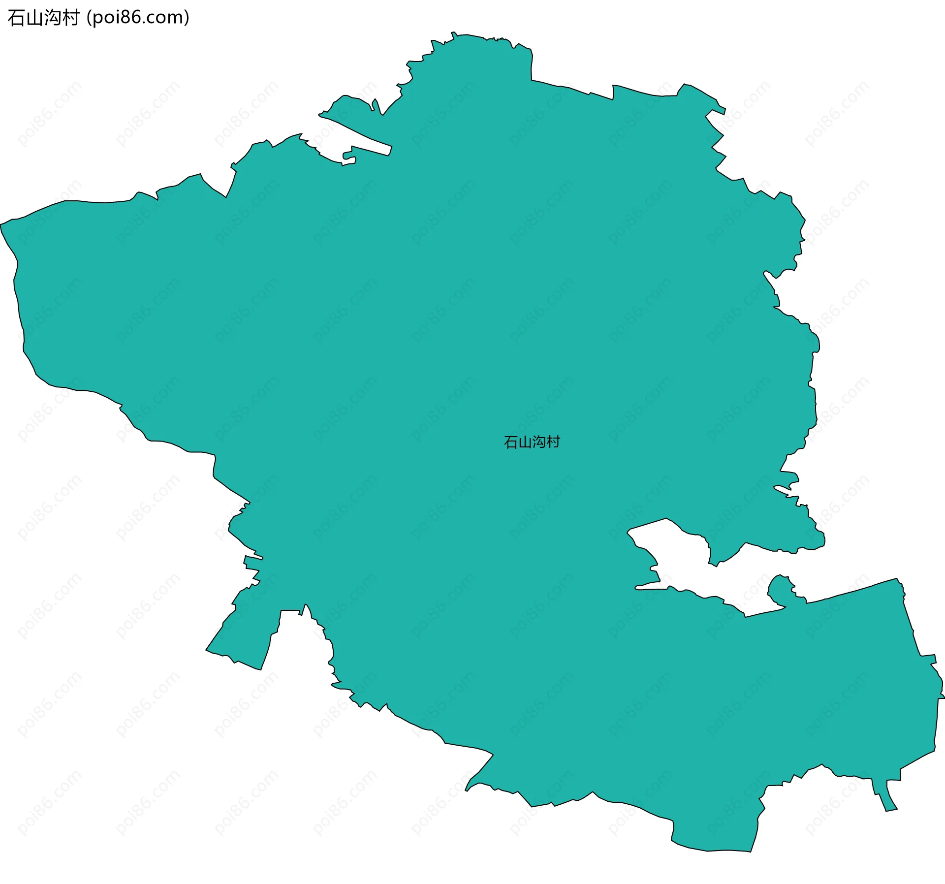 石山沟村边界地图