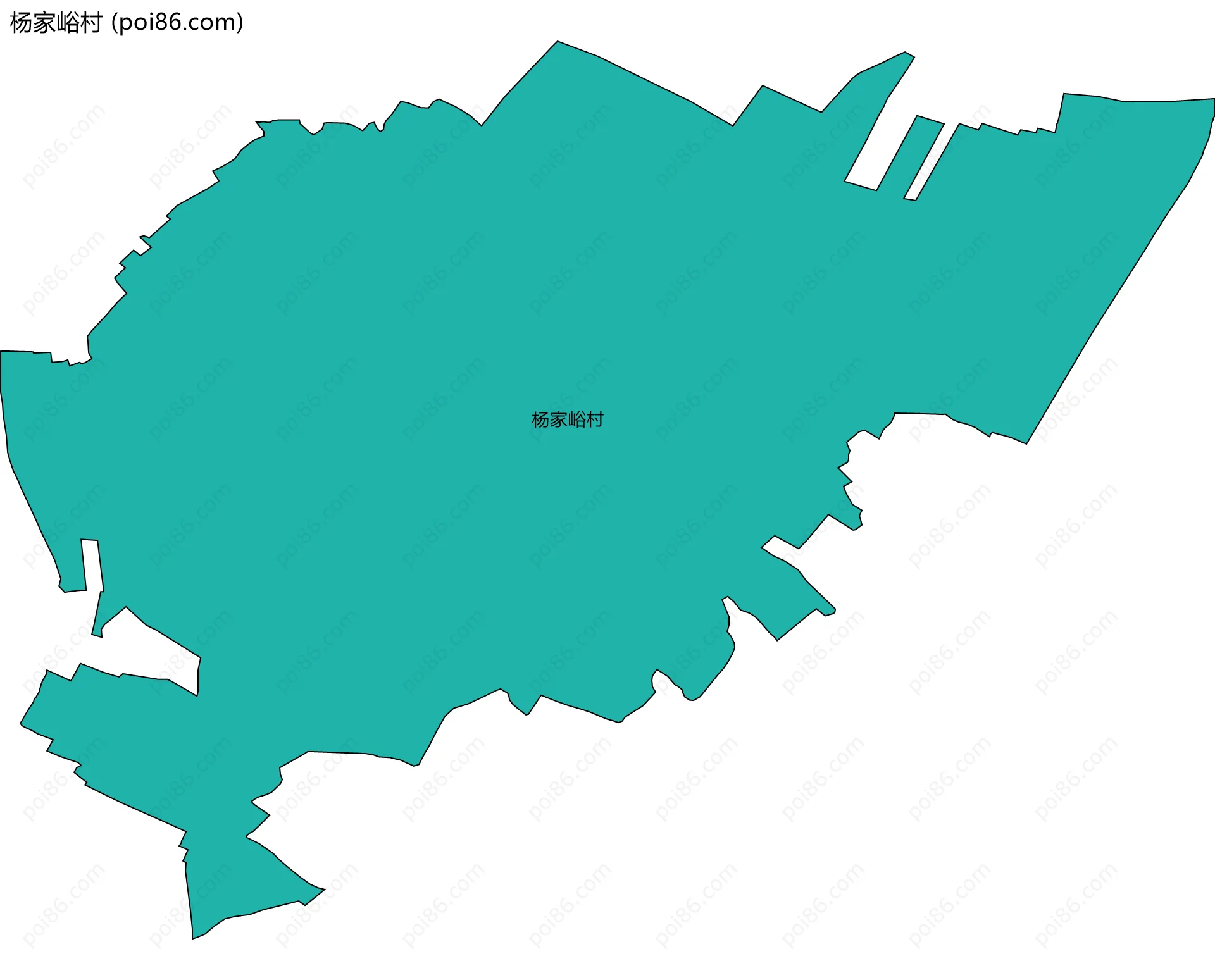 杨家峪村边界地图