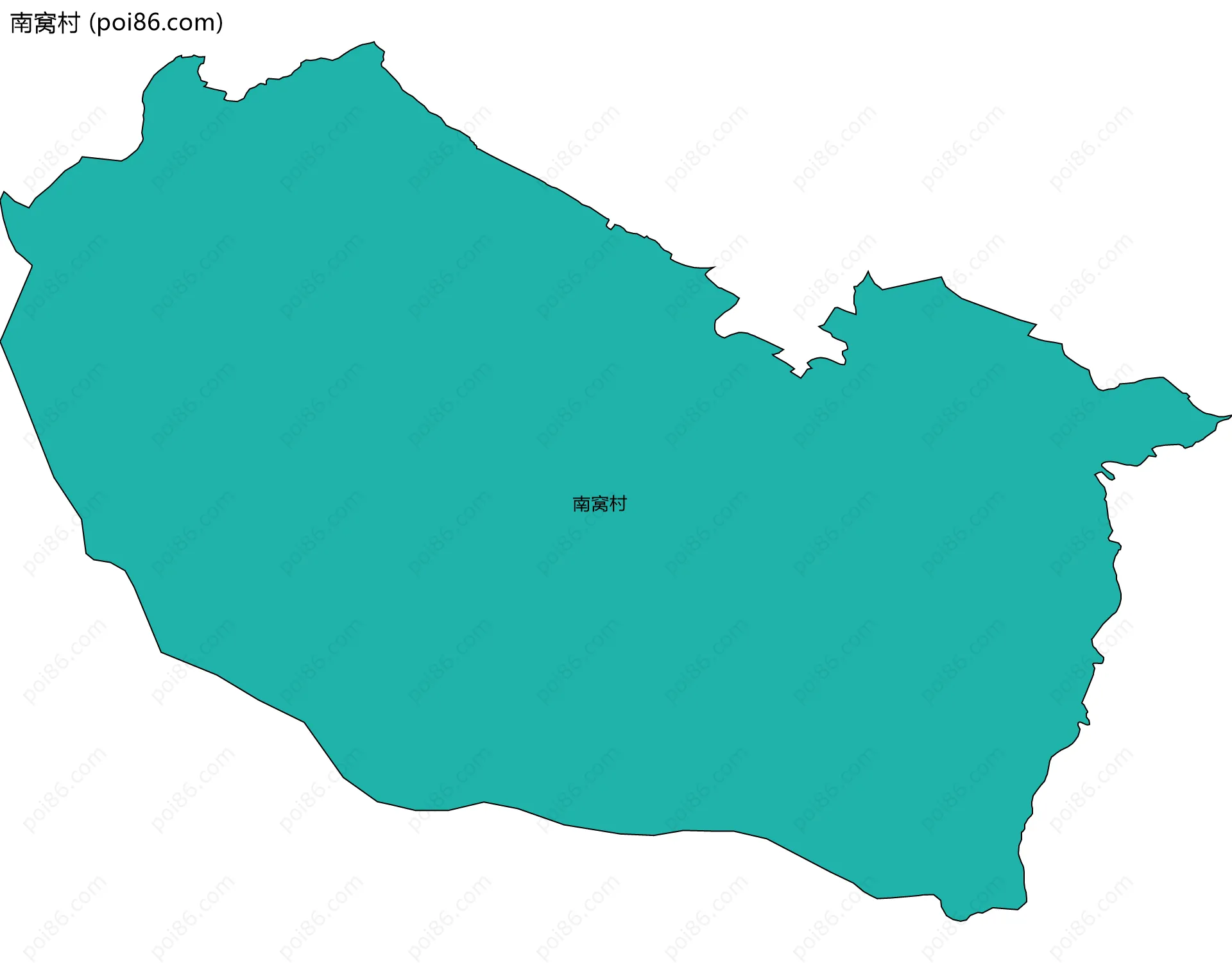 南窝村边界地图