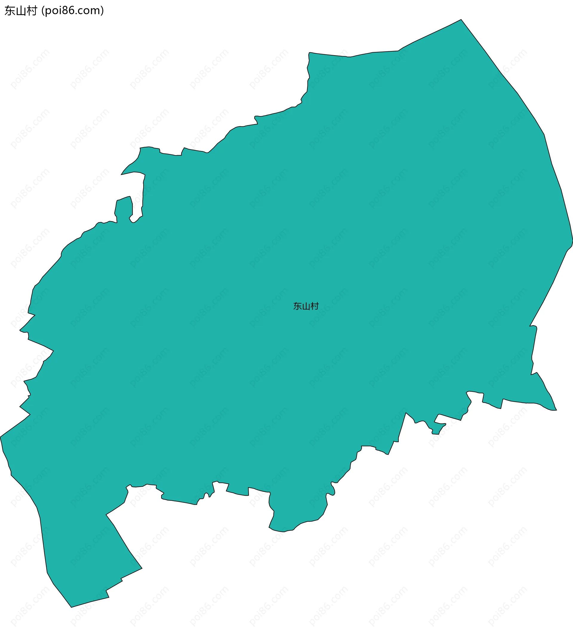 东山村边界地图