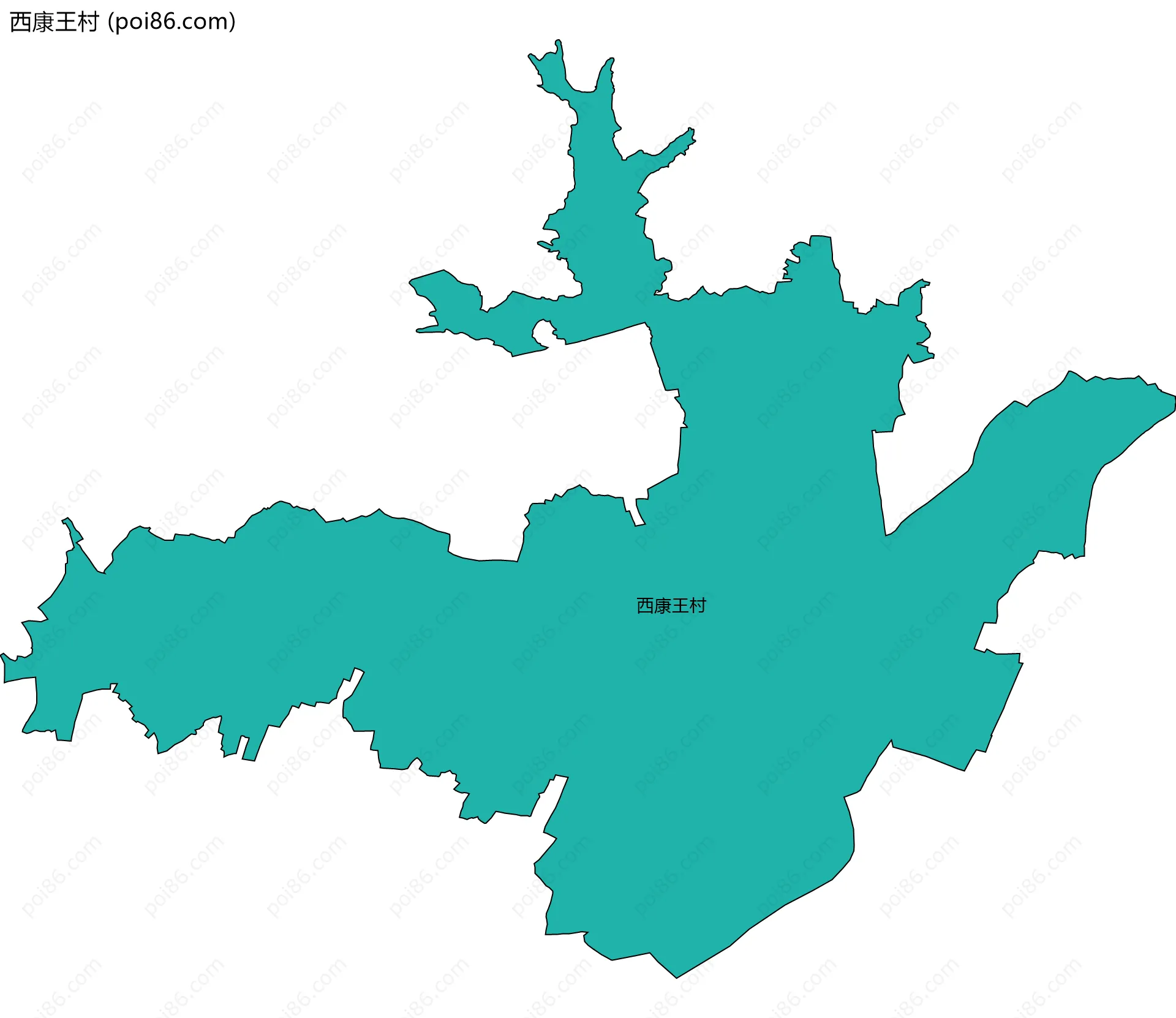 西康王村边界地图