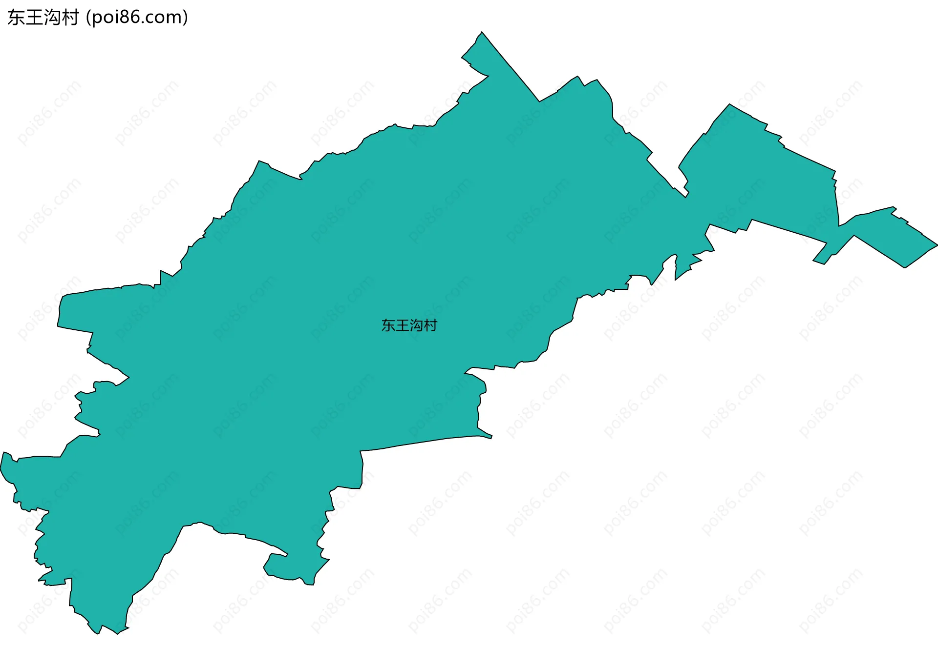 东王沟村边界地图