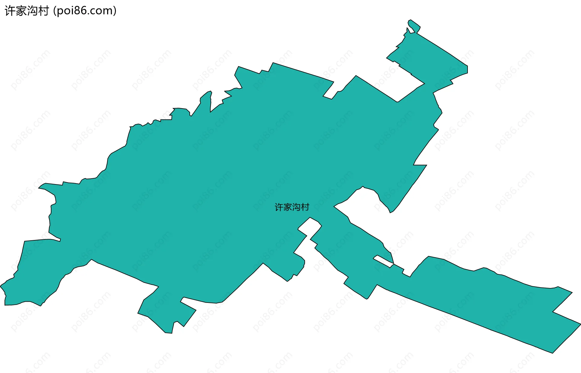 许家沟村边界地图
