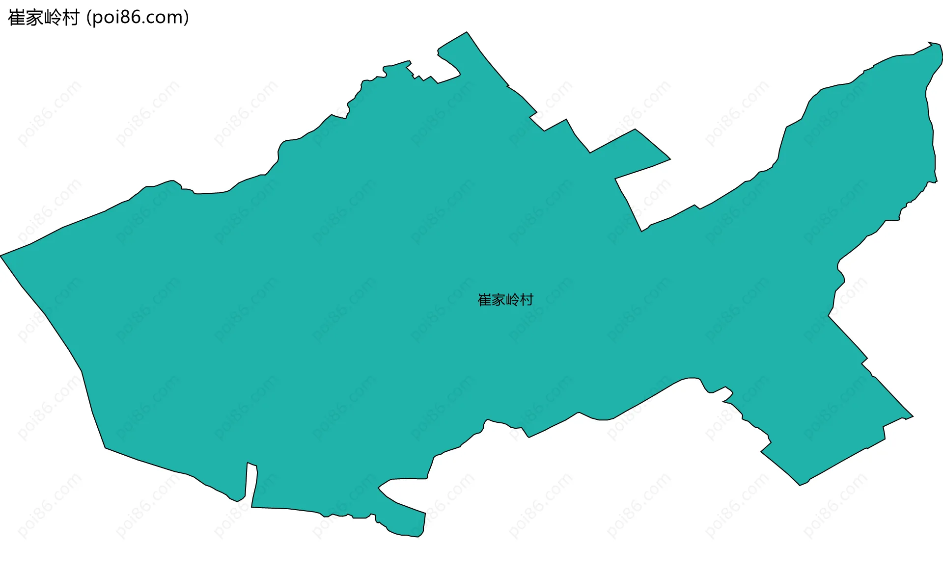 崔家岭村边界地图