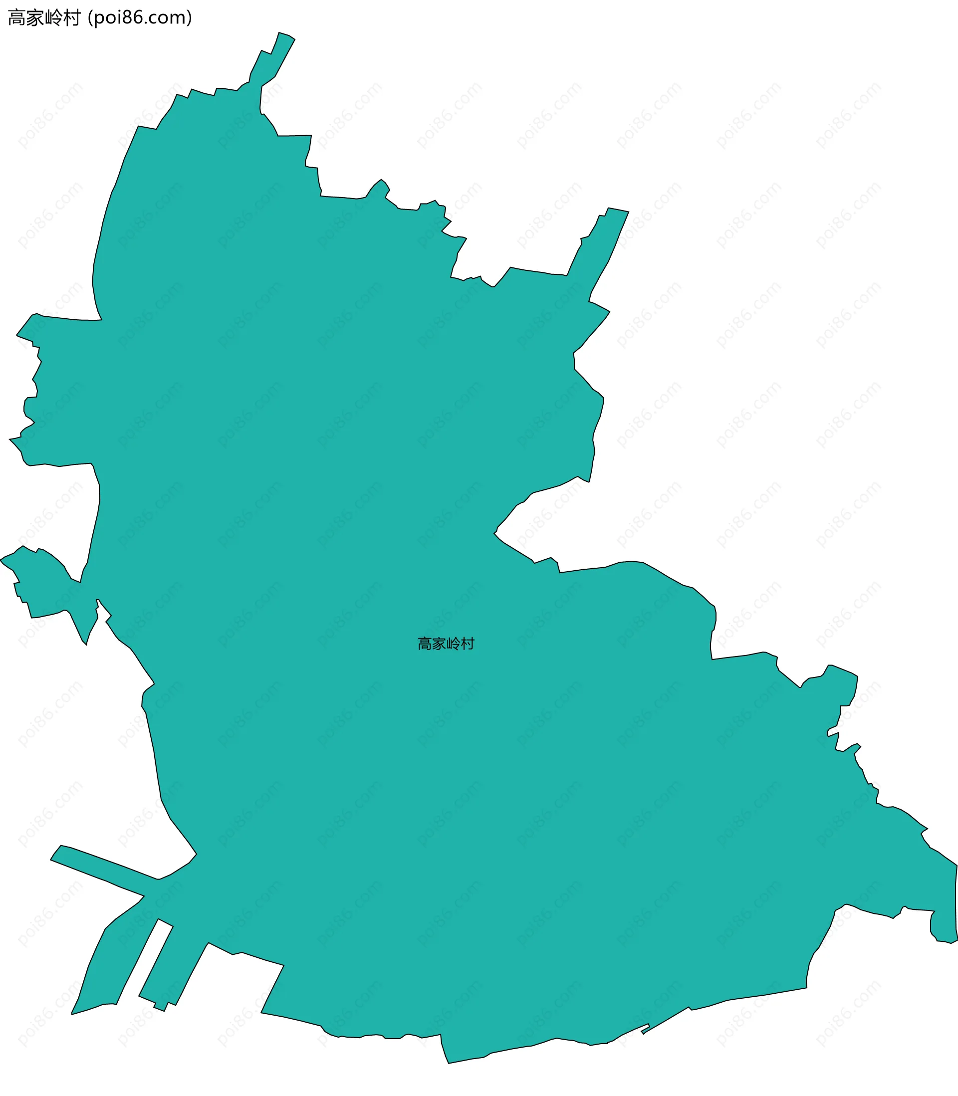 高家岭村边界地图