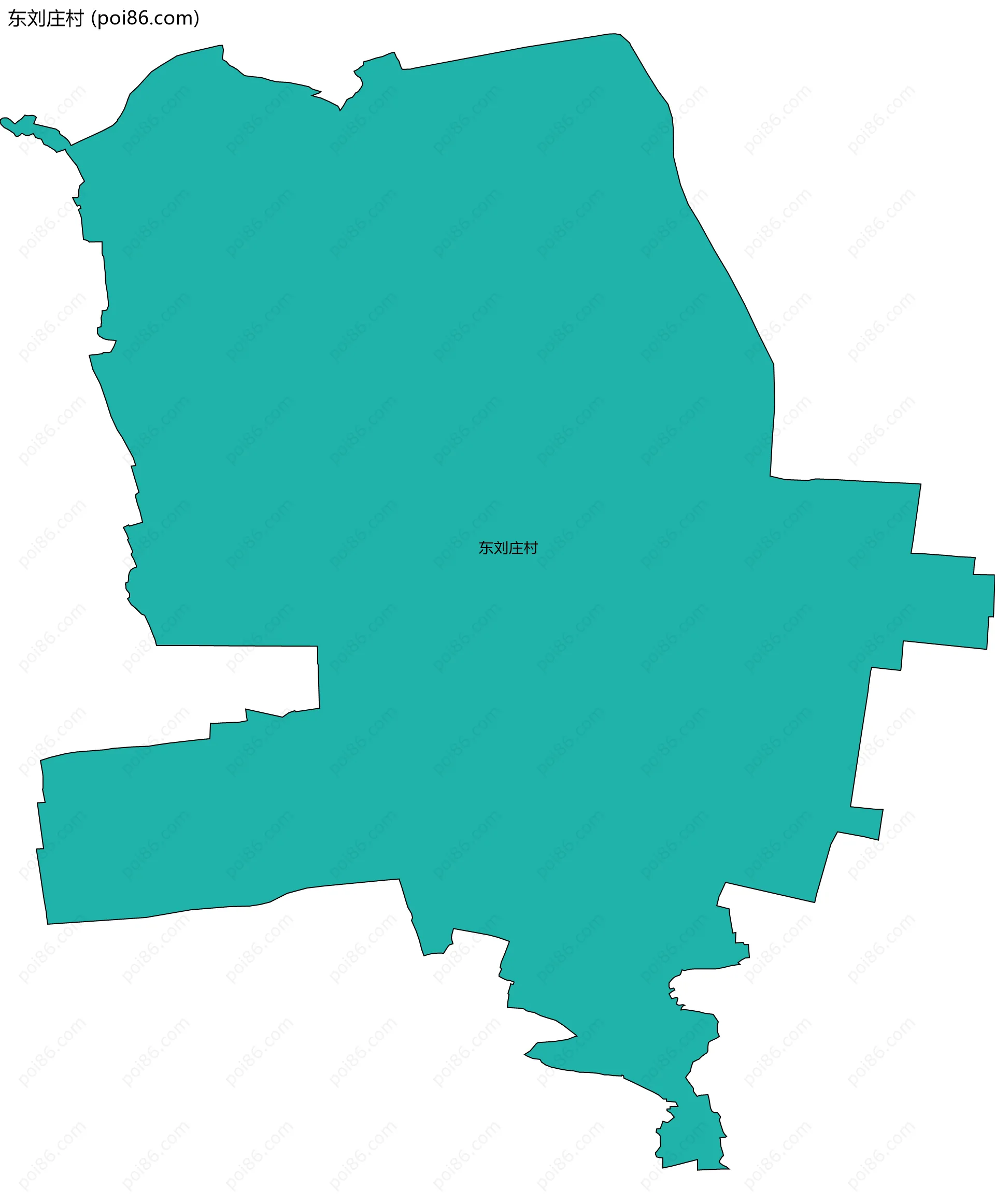 东刘庄村边界地图