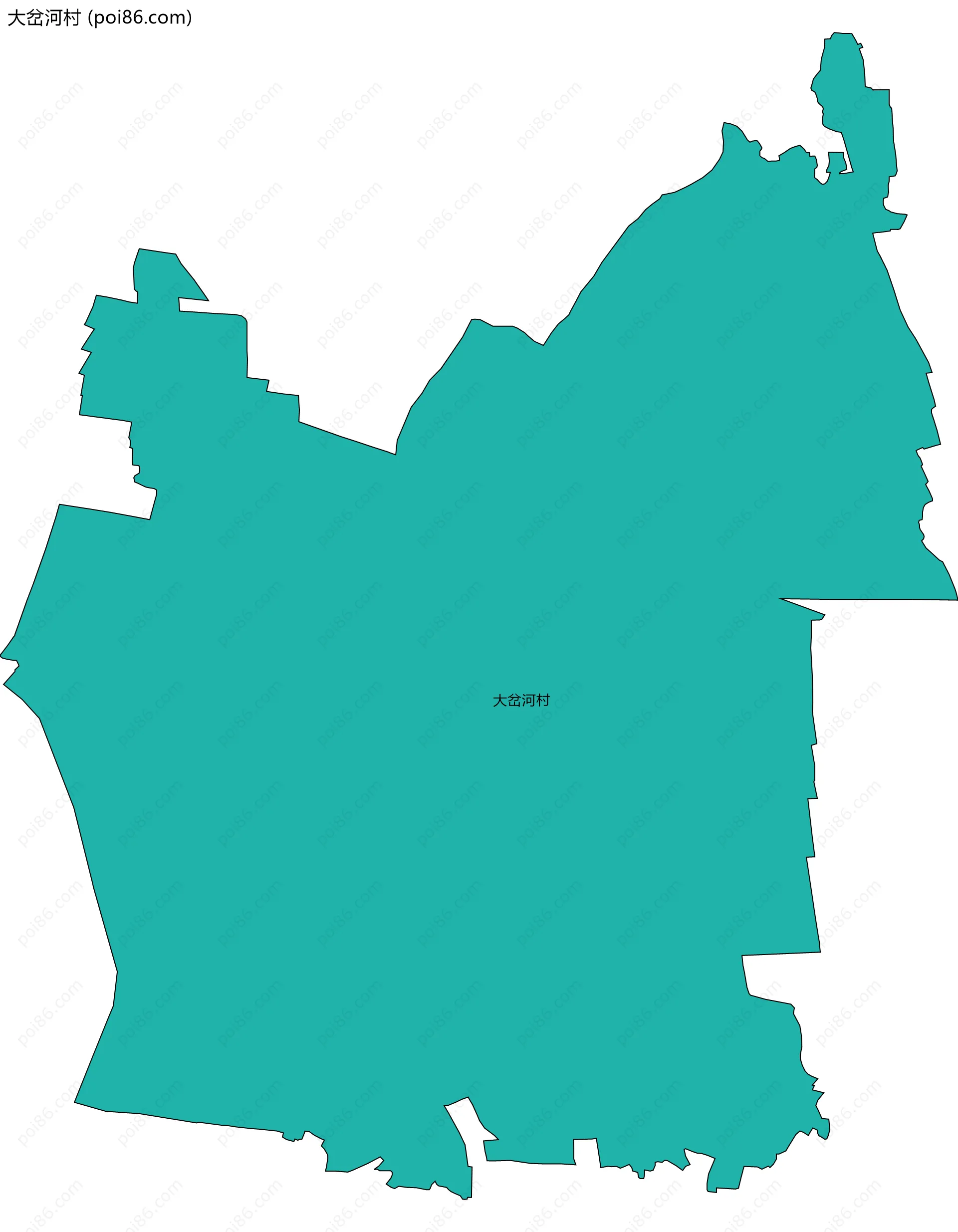 大岔河村边界地图