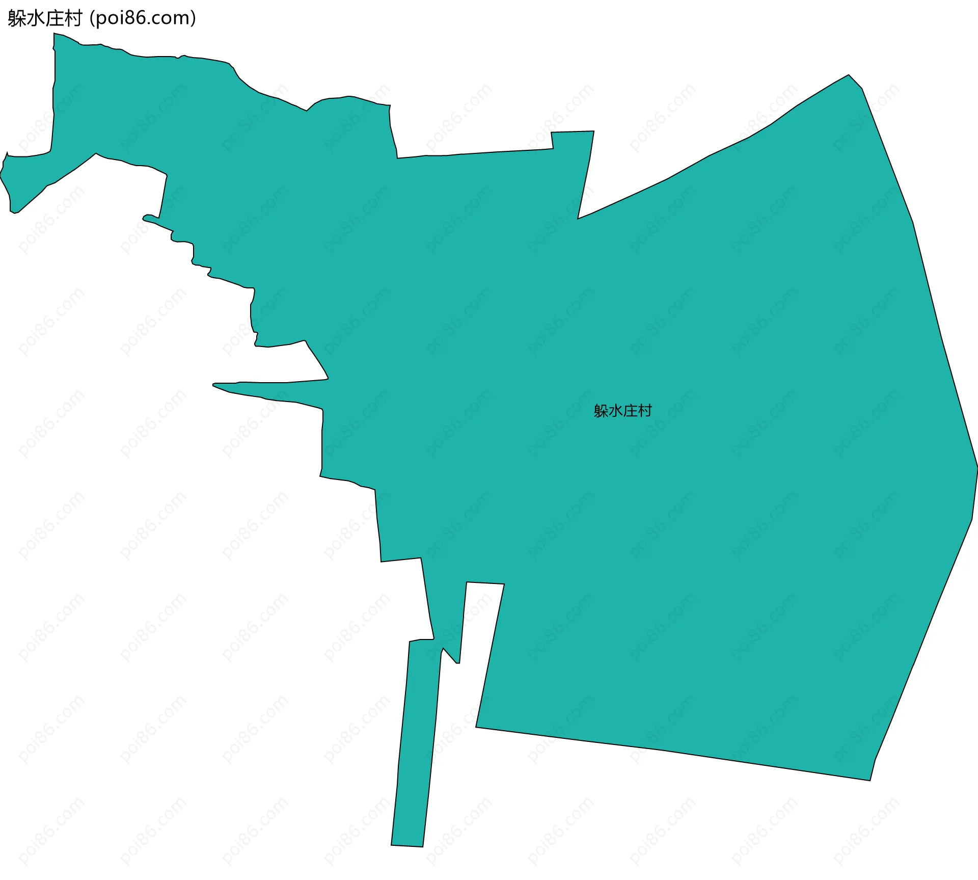 躲水庄村边界地图