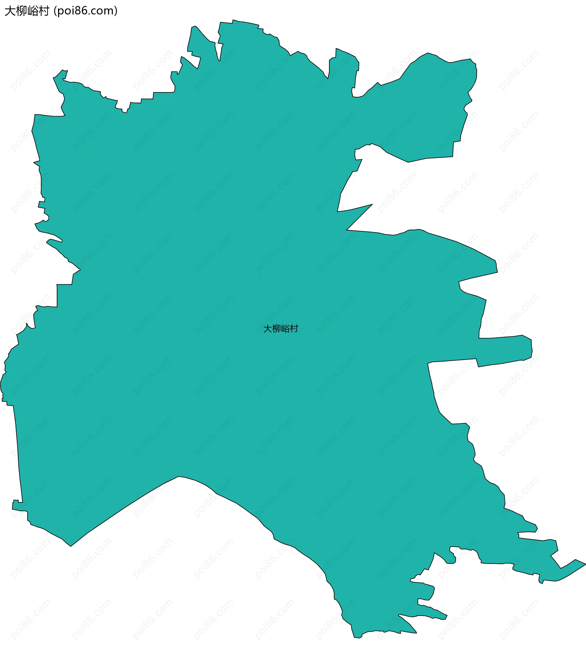 大柳峪村边界地图