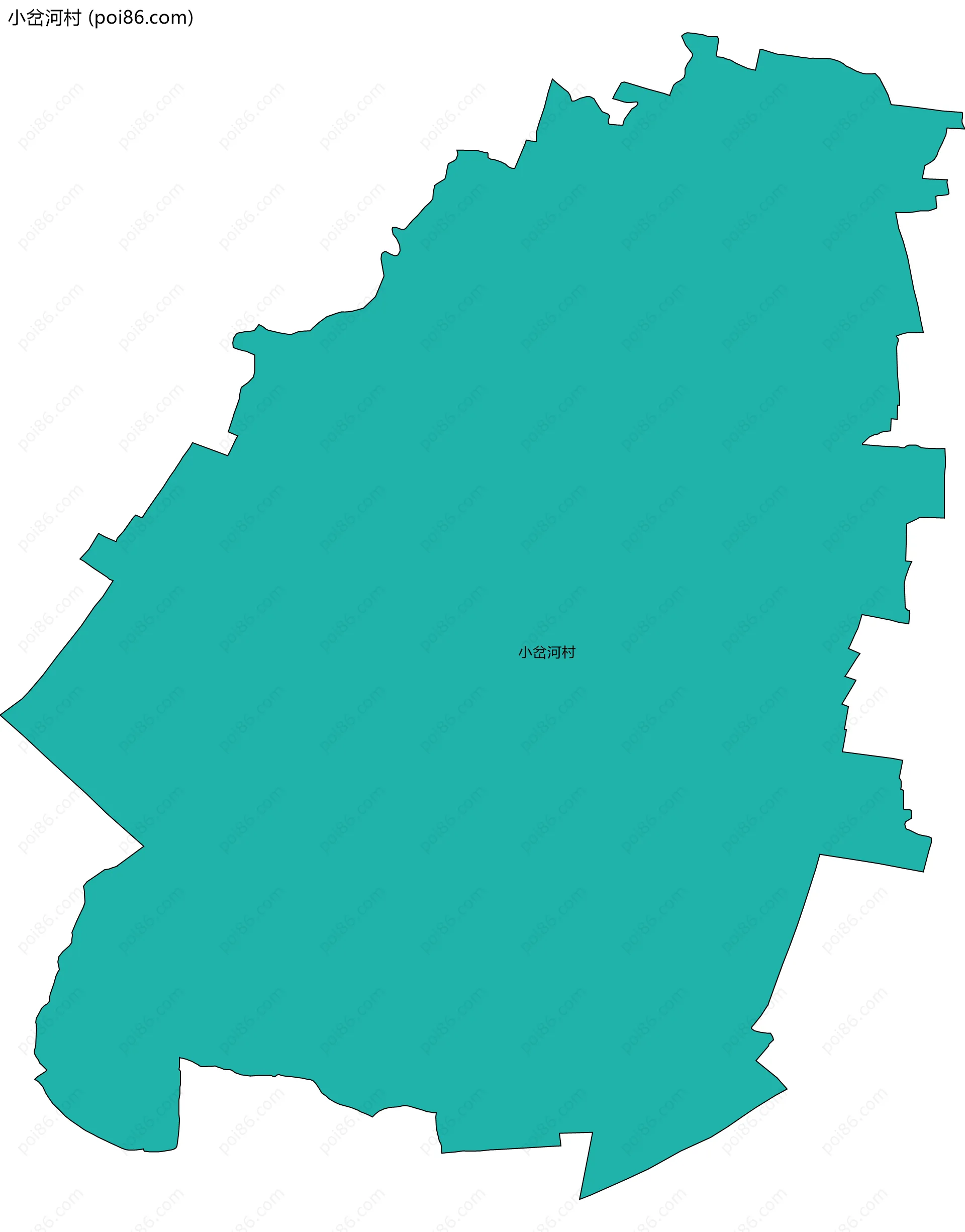 小岔河村边界地图