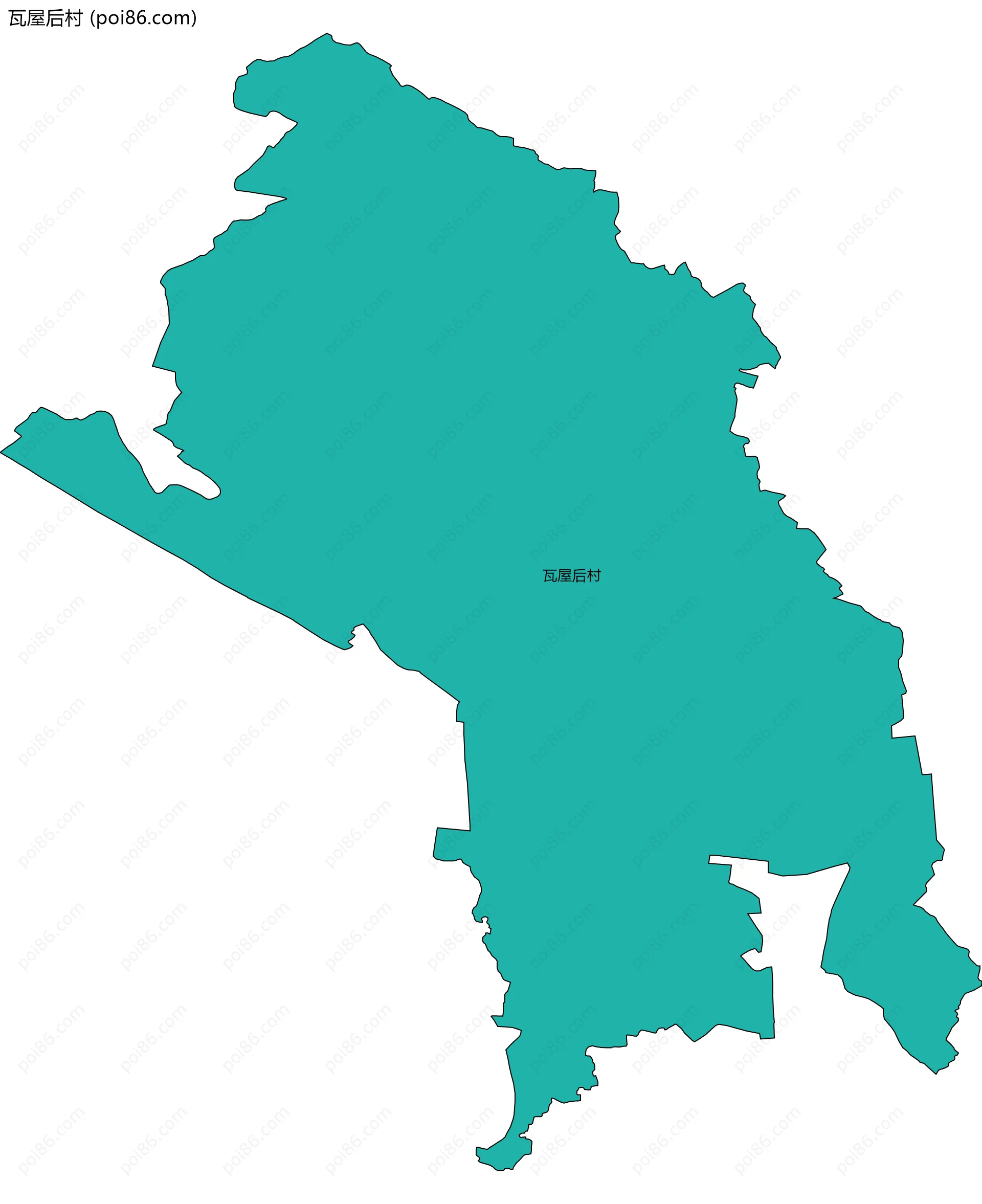 瓦屋后村边界地图