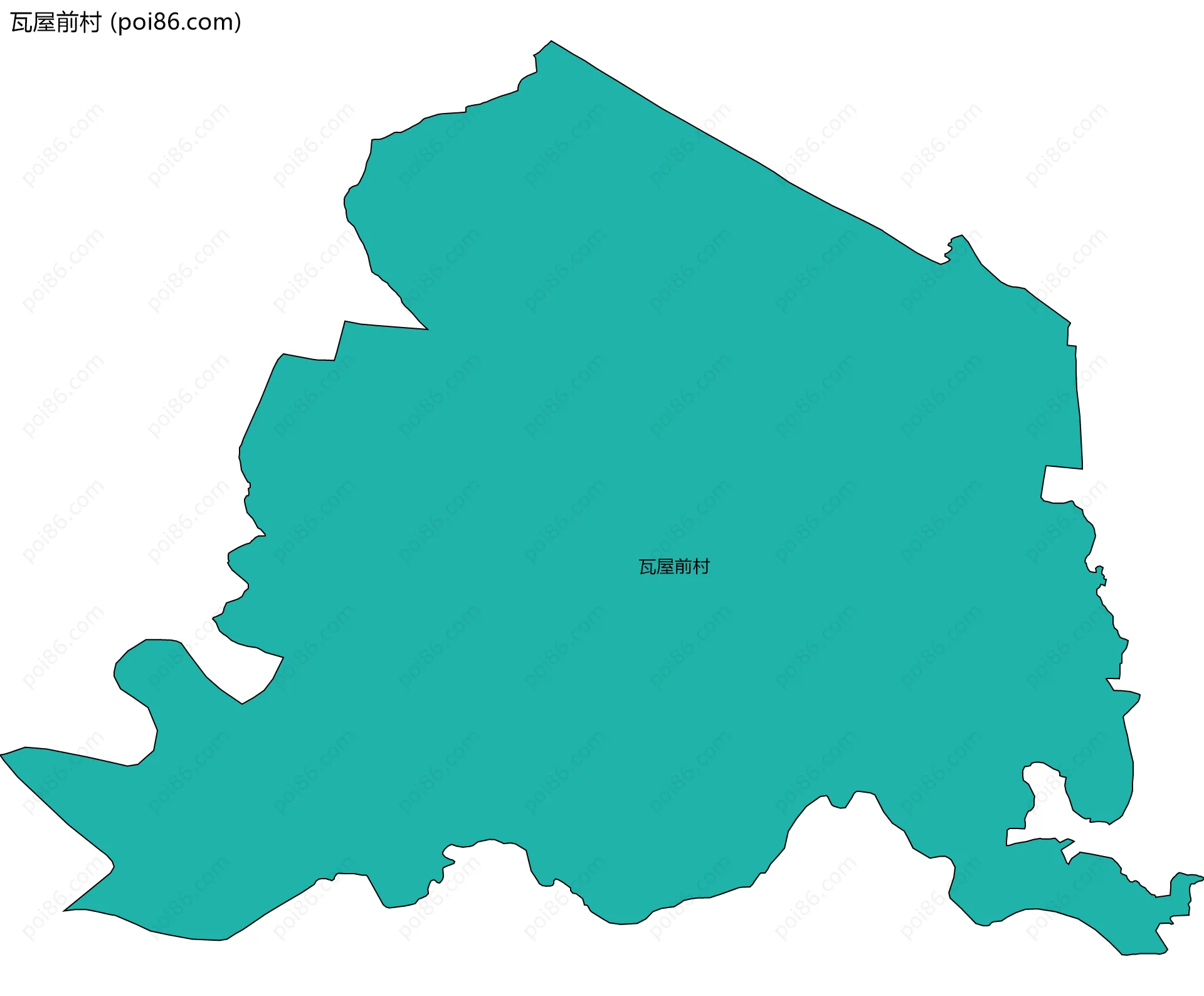 瓦屋前村边界地图