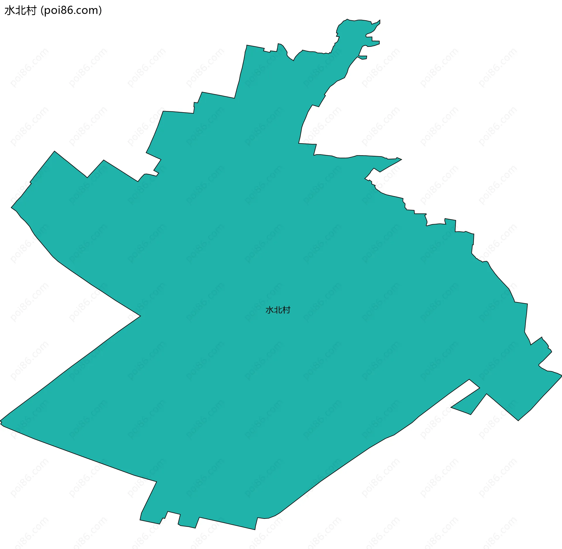 水北村边界地图