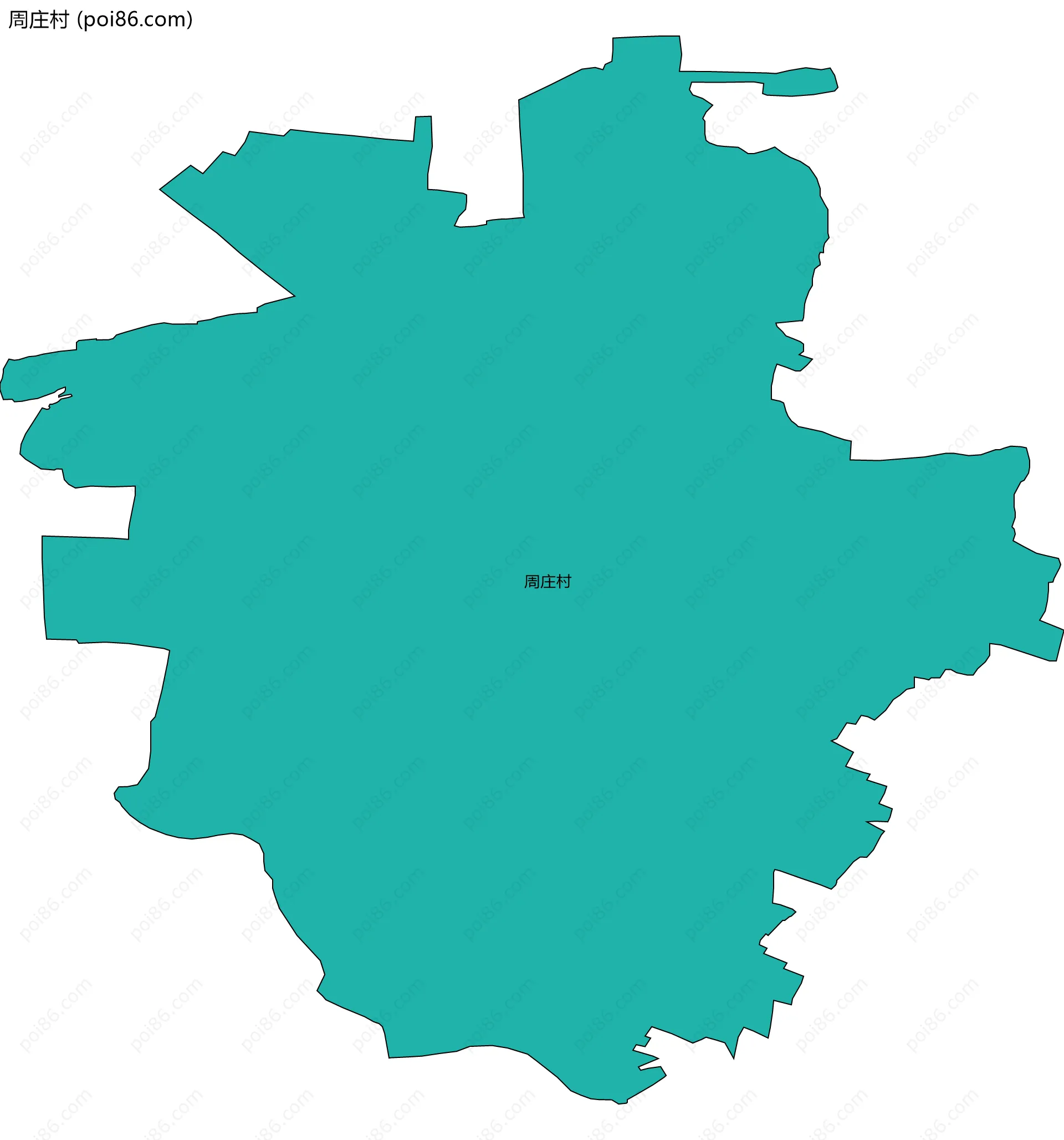周庄村边界地图