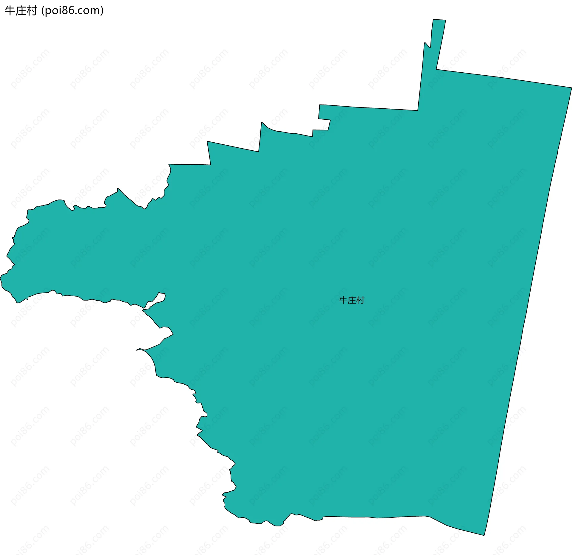 牛庄村边界地图