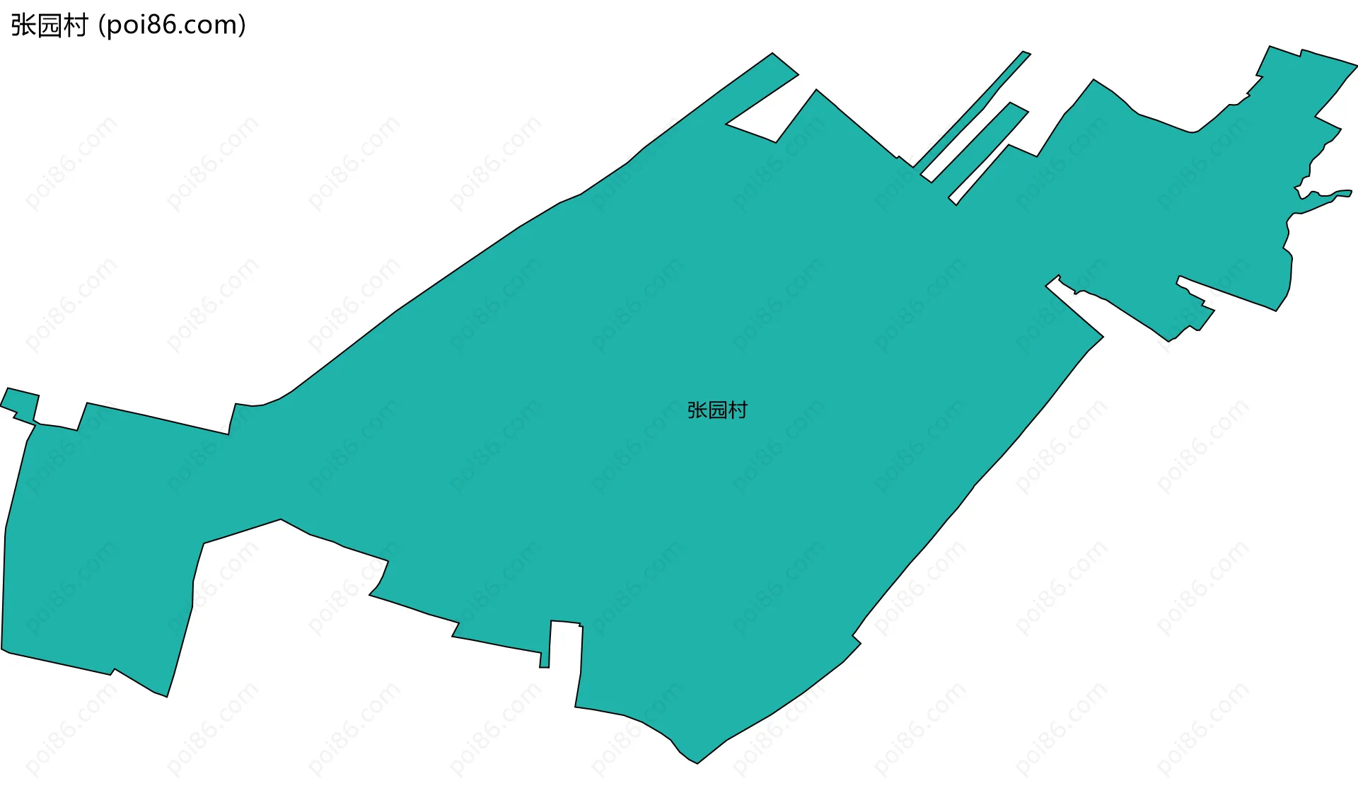 张园村边界地图
