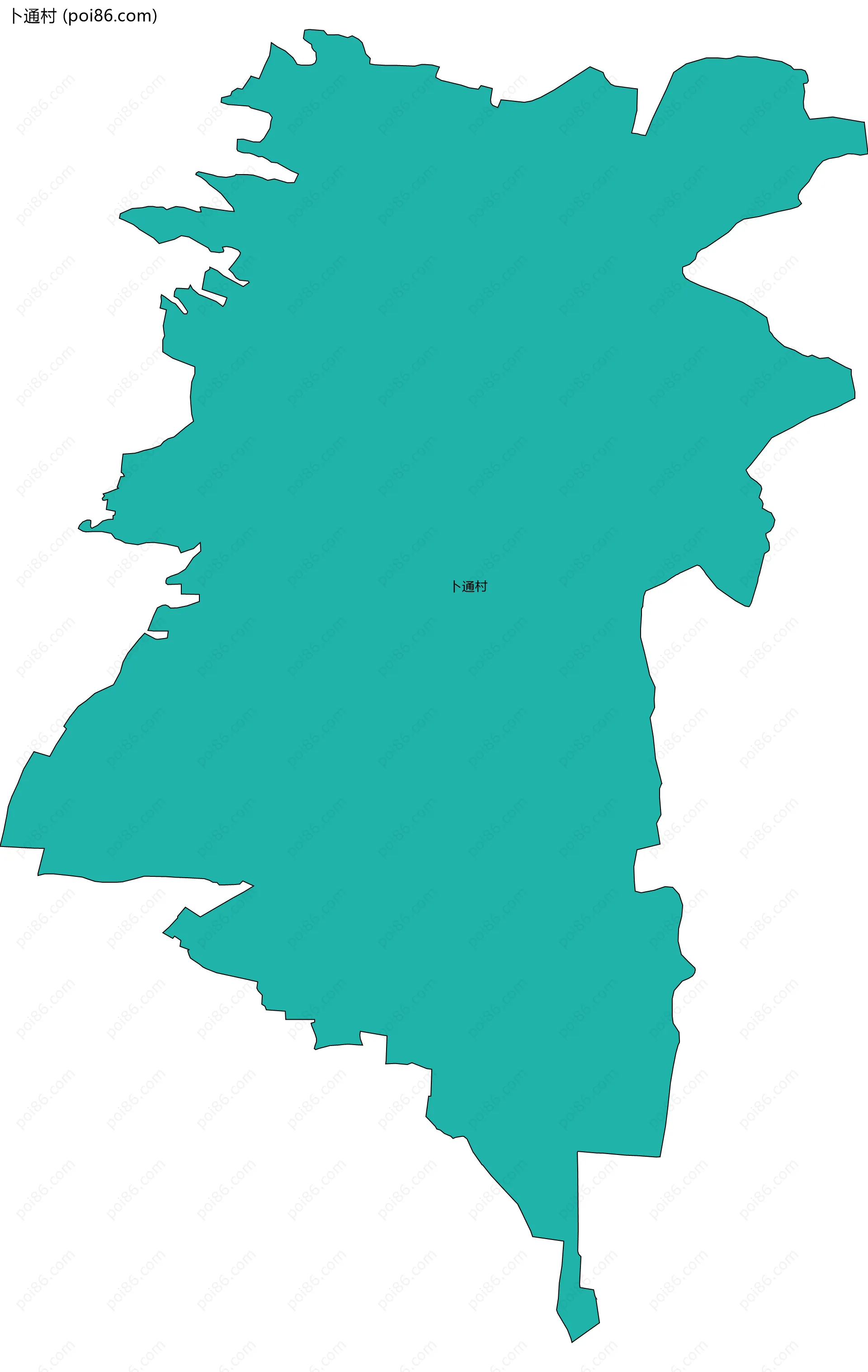 卜通村边界地图