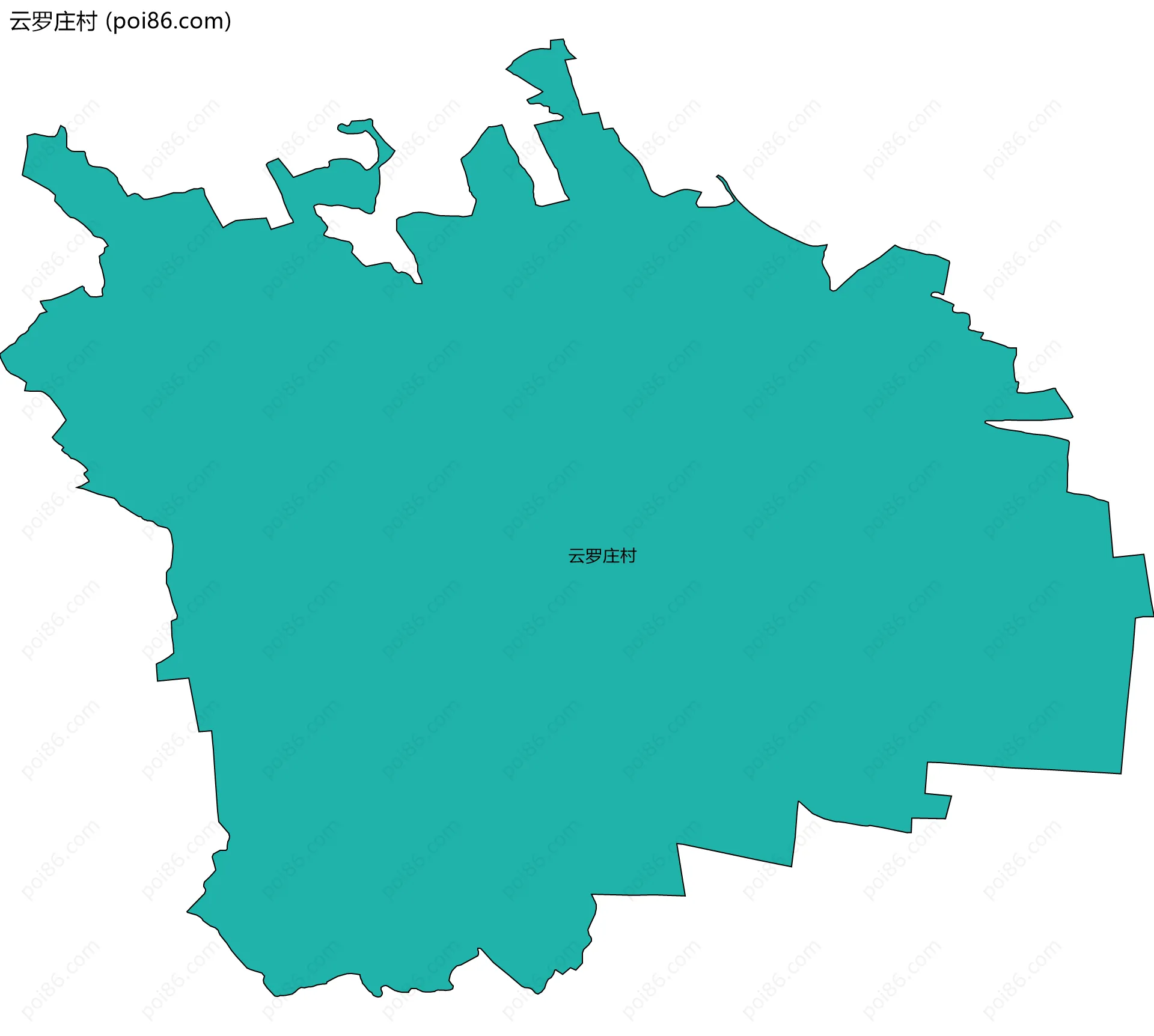 云罗庄村边界地图