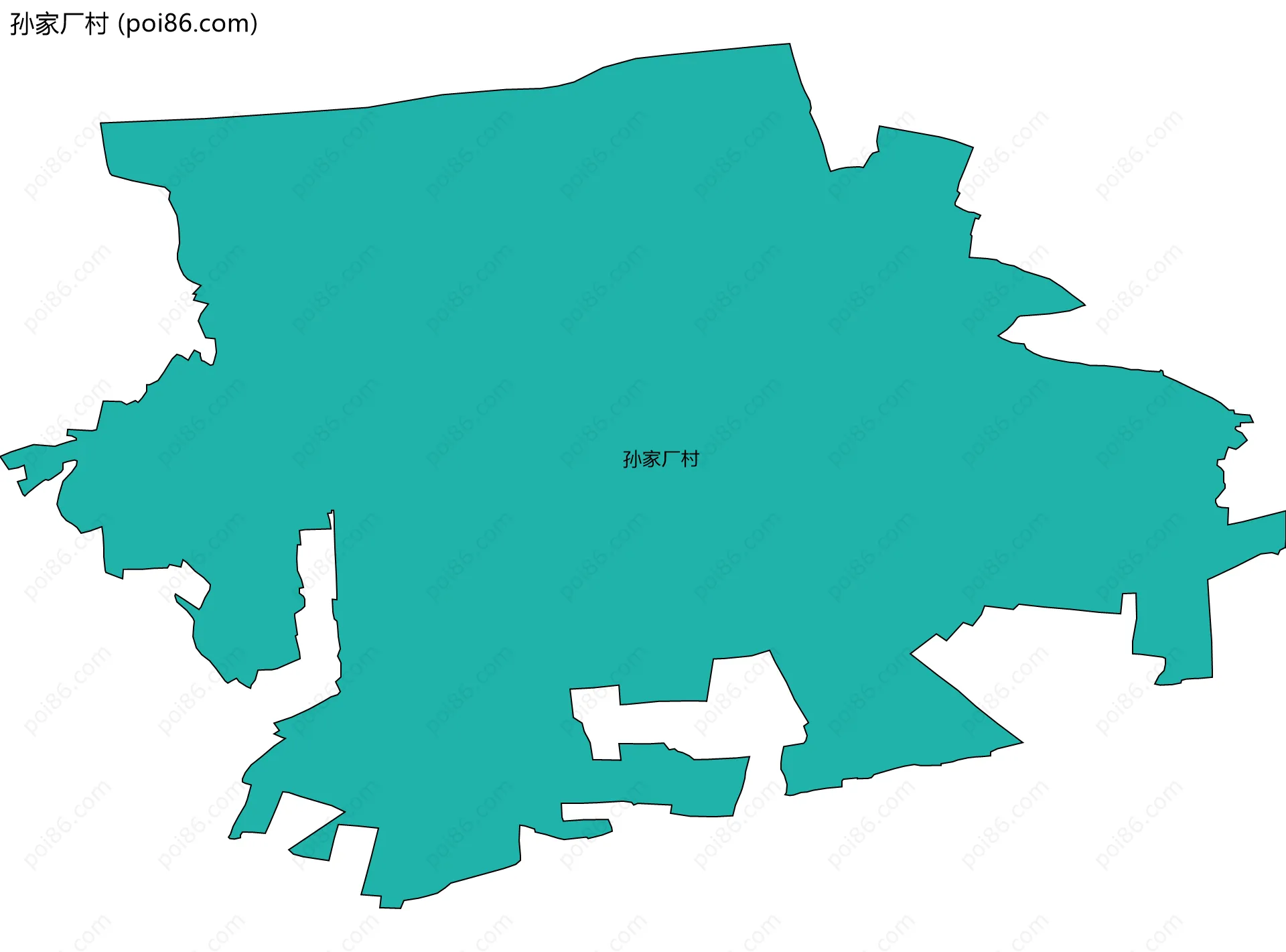 孙家厂村边界地图