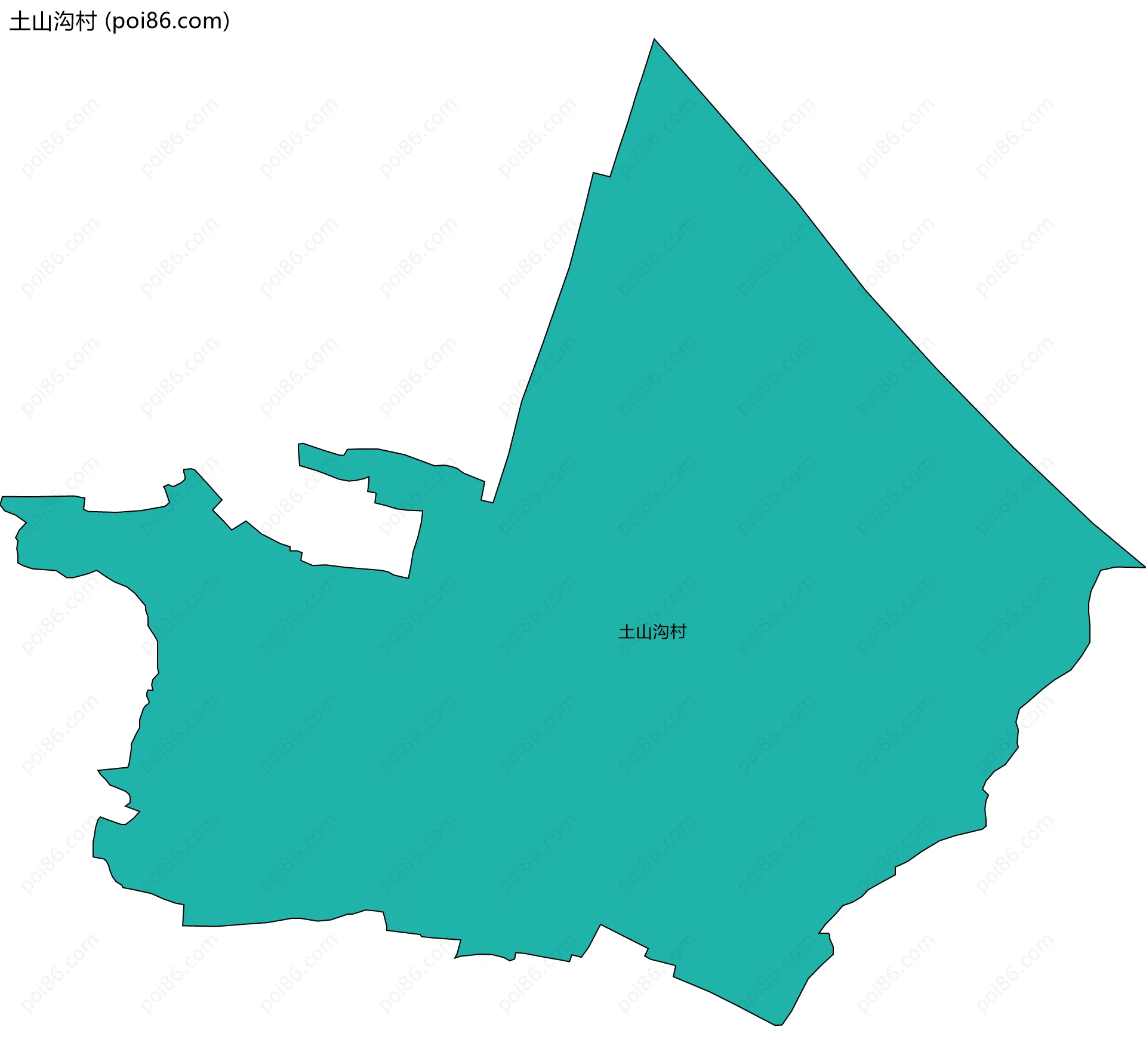 土山沟村边界地图