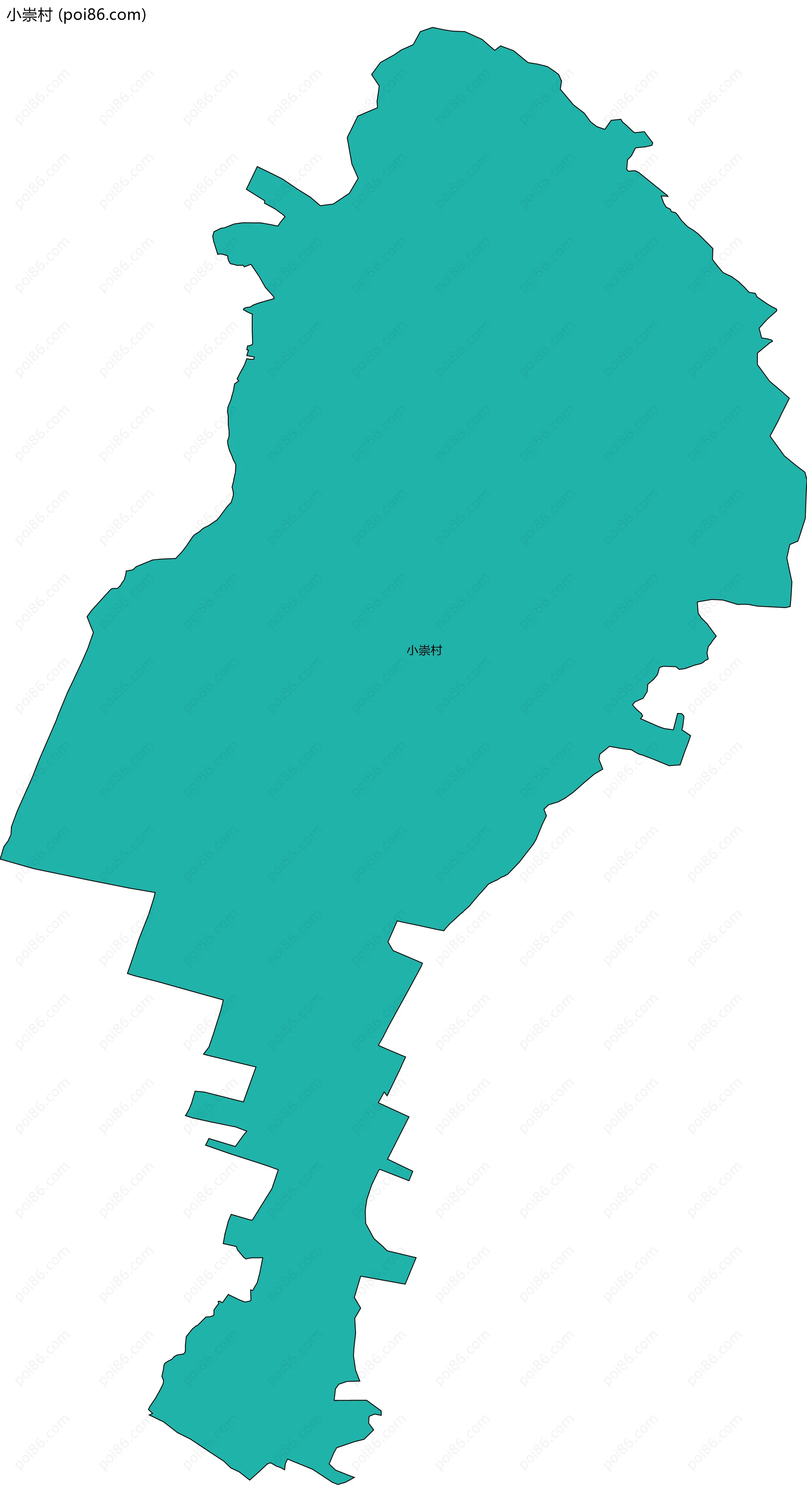 小崇村边界地图