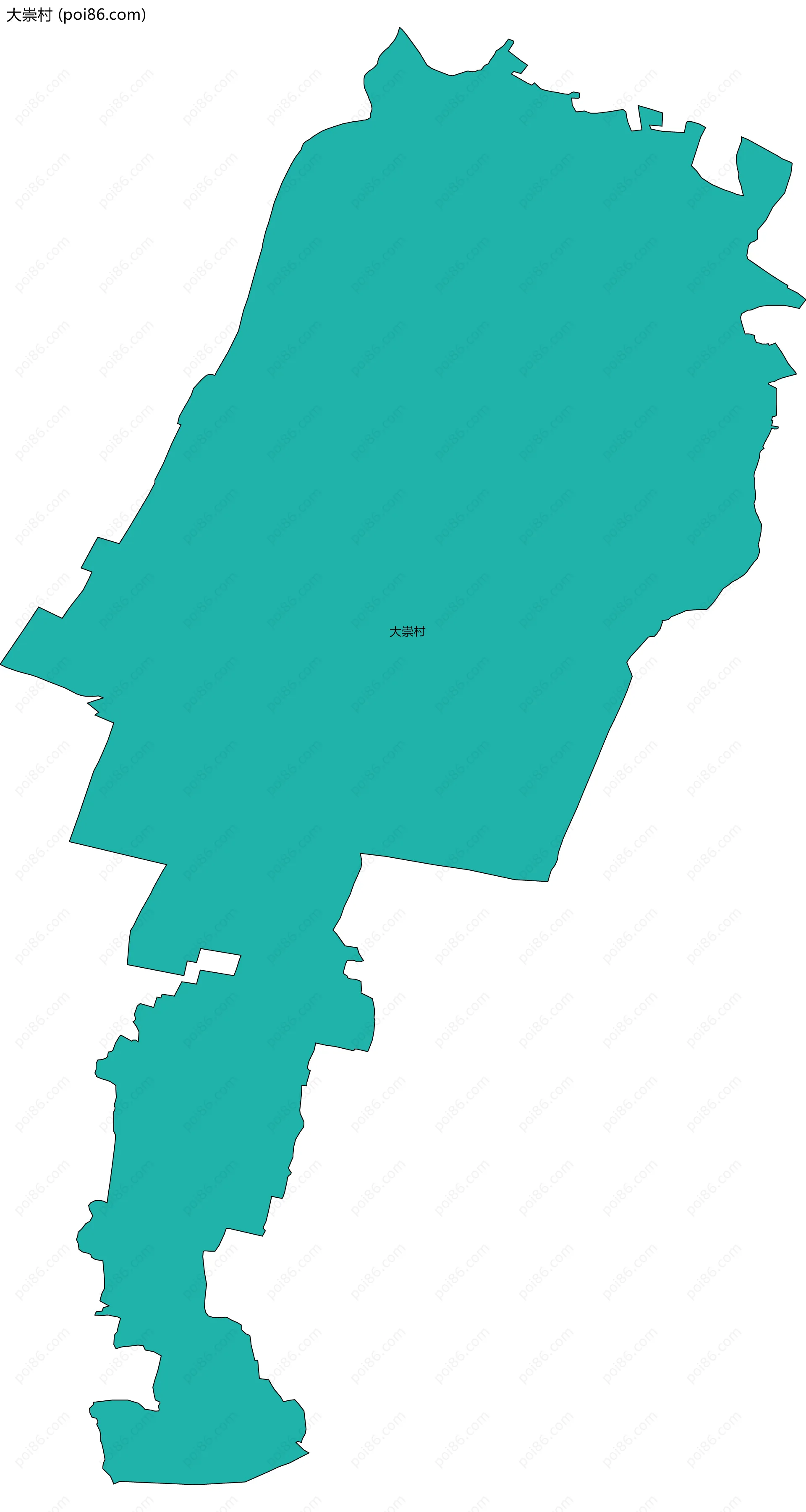 大崇村边界地图