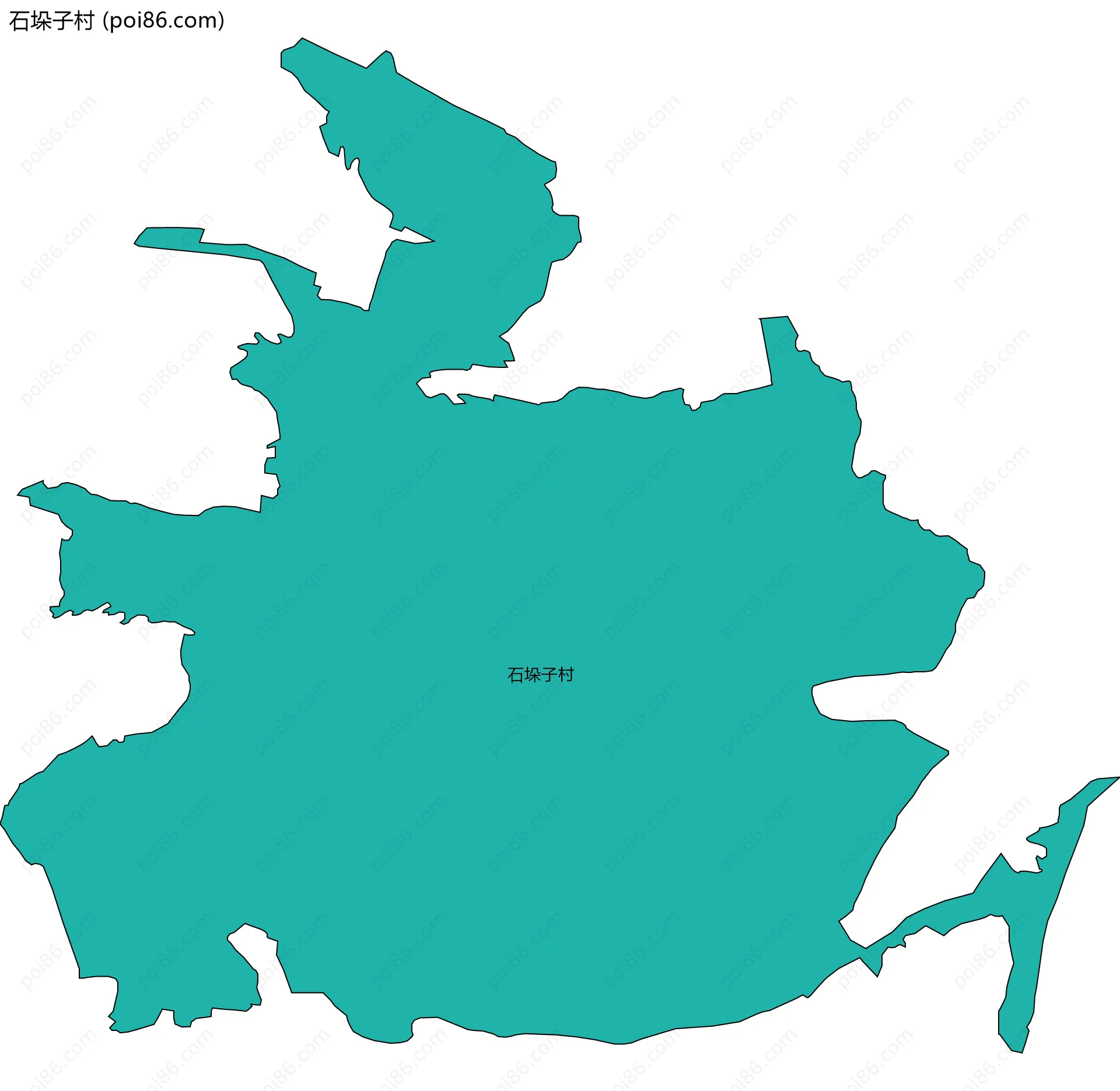 石垛子村边界地图