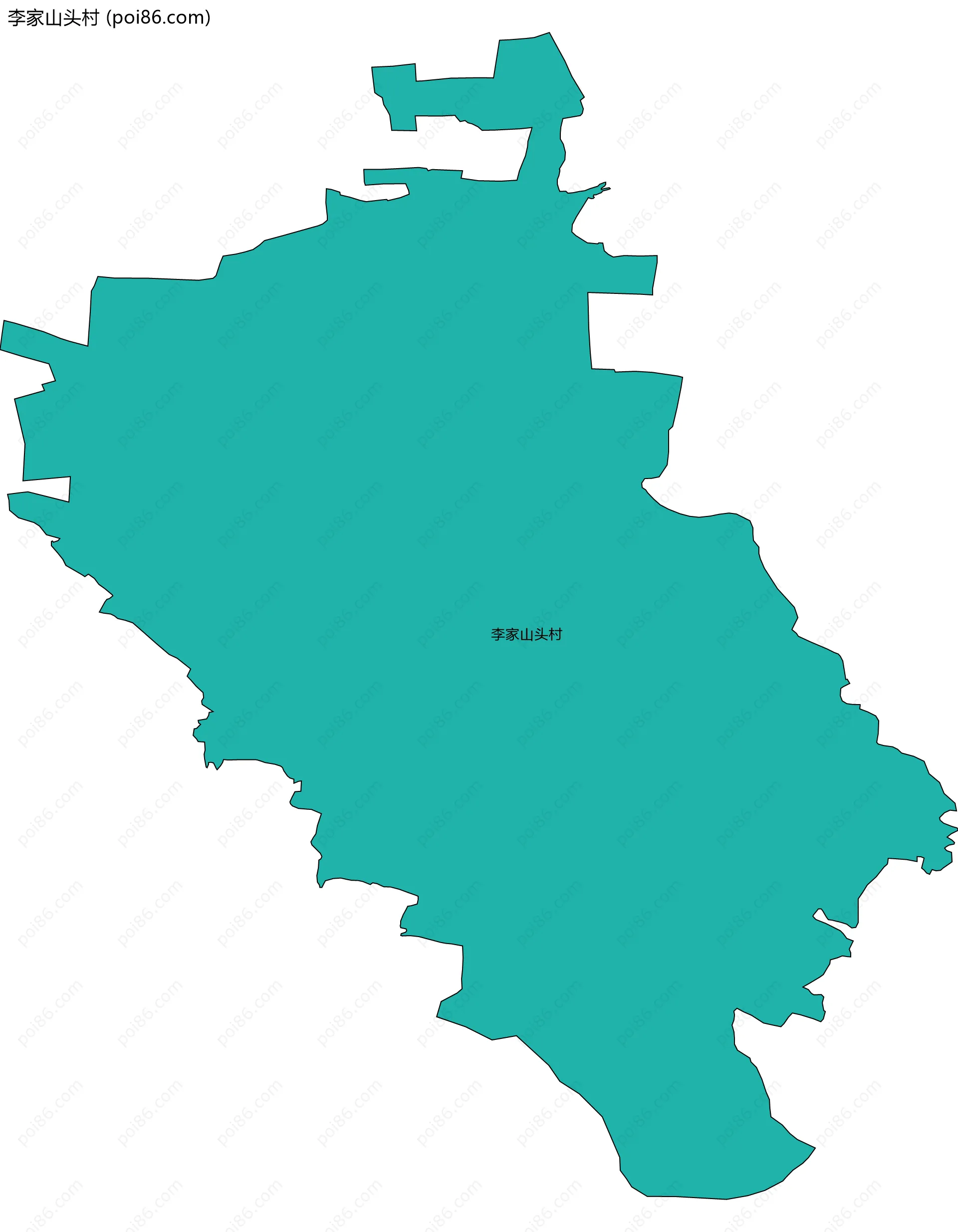 李家山头村边界地图