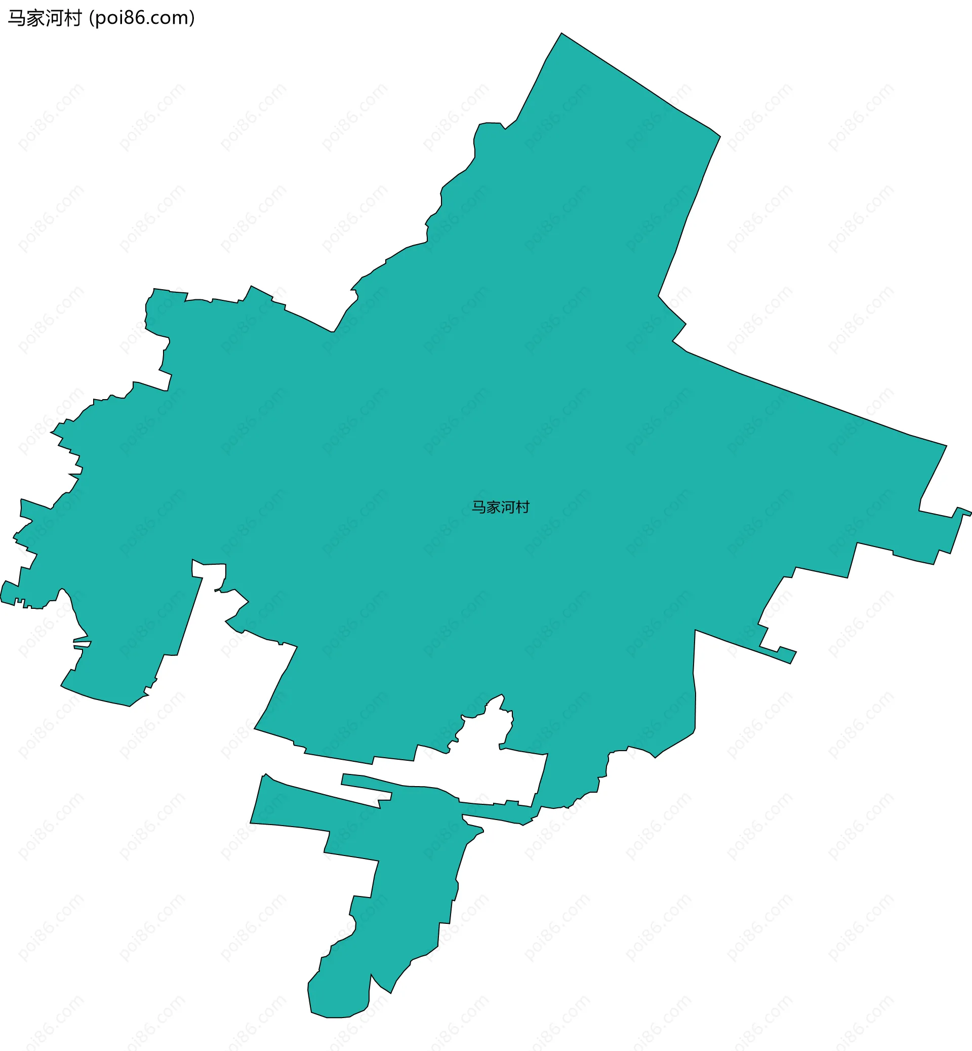 马家河村边界地图